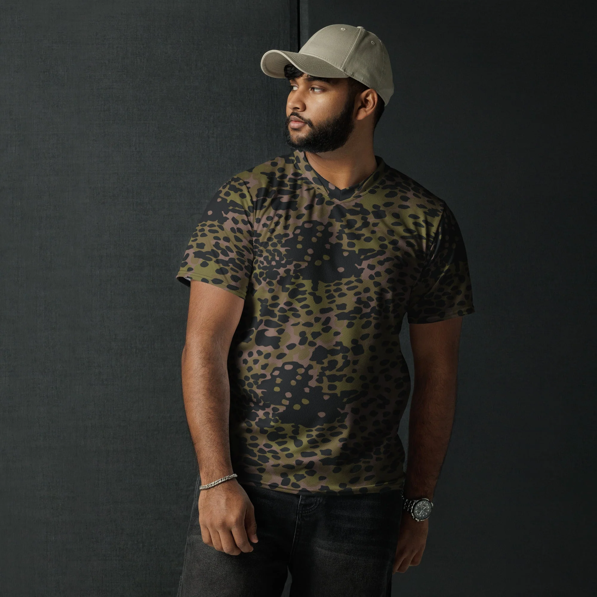 German Plane Tree Platanenmuster Summer CAMO Unisex Sports Jersey - Image 10