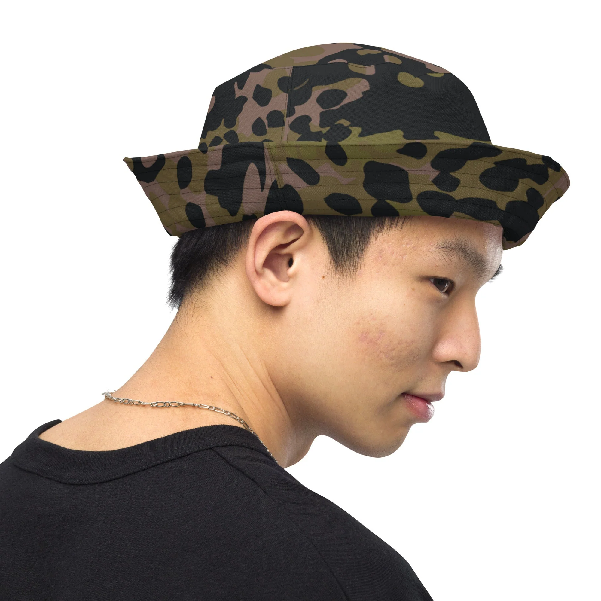 German Plane Tree Platanenmuster Summer CAMO Reversible Bucket Hat - Image 2