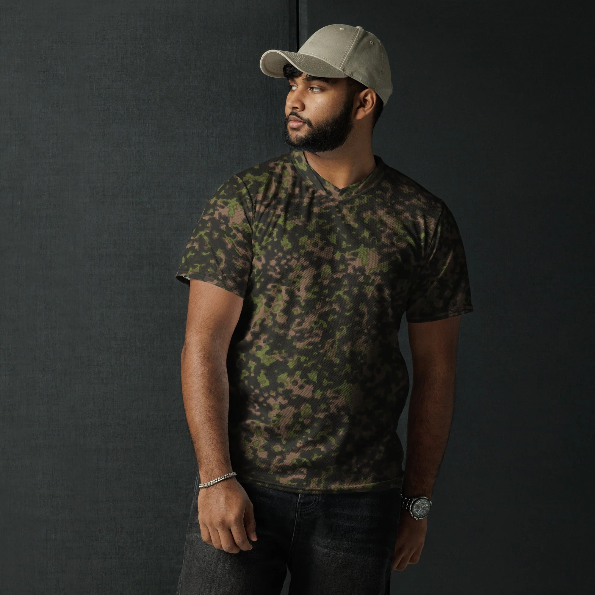German Rauchtarnmuster Spring CAMO Unisex Sports Jersey - Image 10