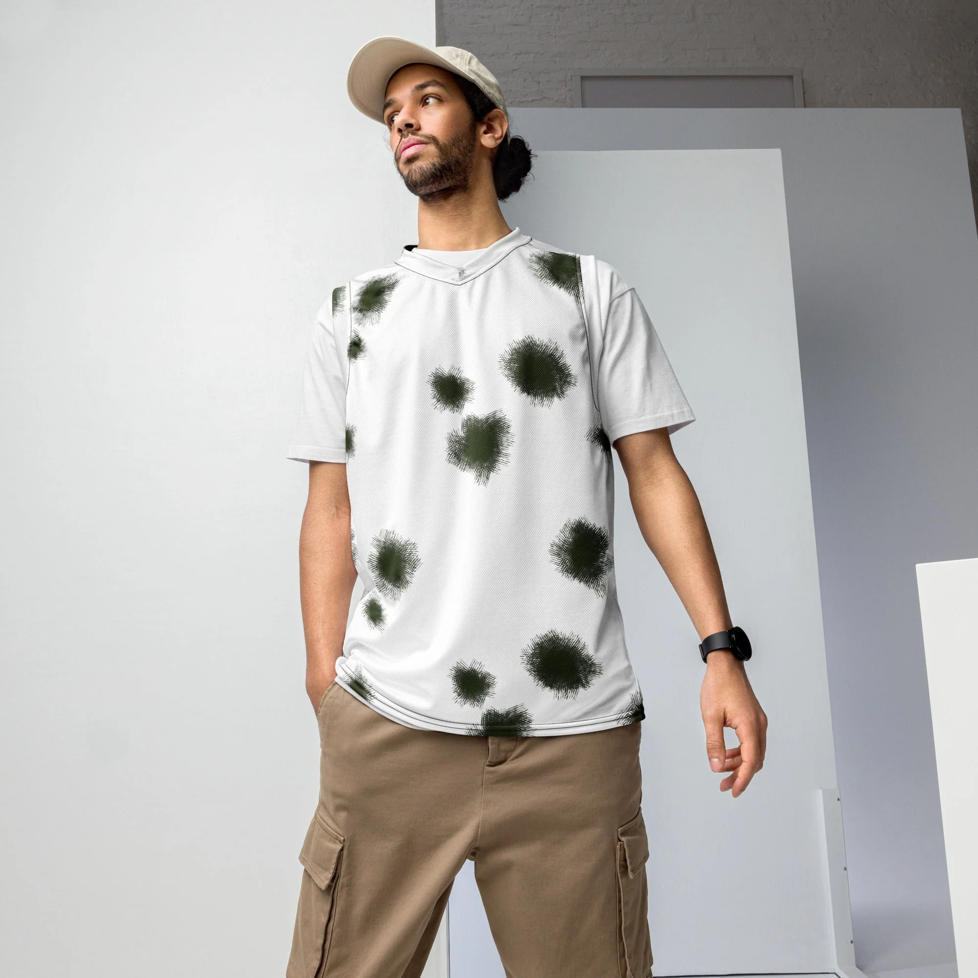 German Alpine Schneetarn CAMO Unisex Basketball Jersey