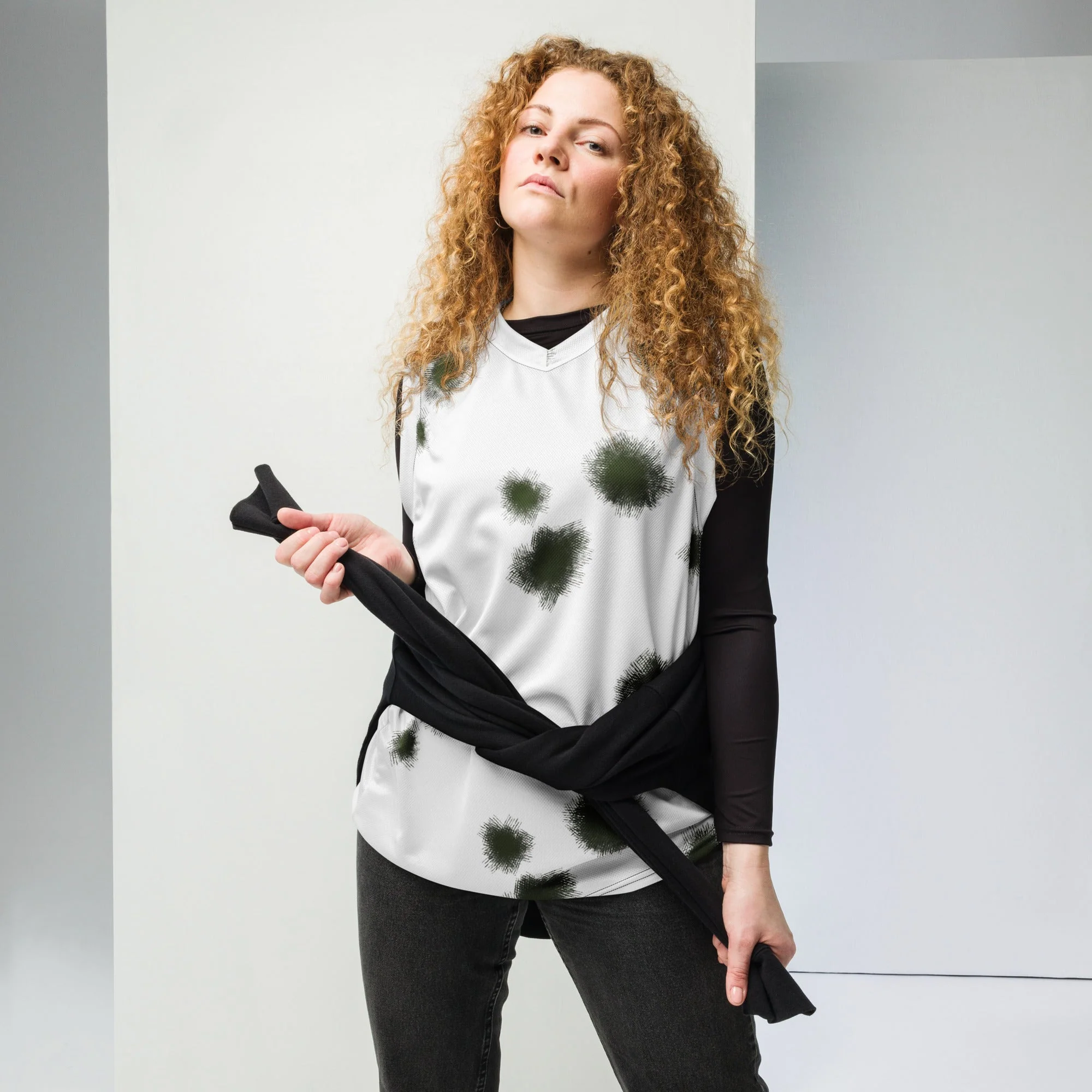 German Alpine Schneetarn CAMO Unisex Basketball Jersey - Image 2