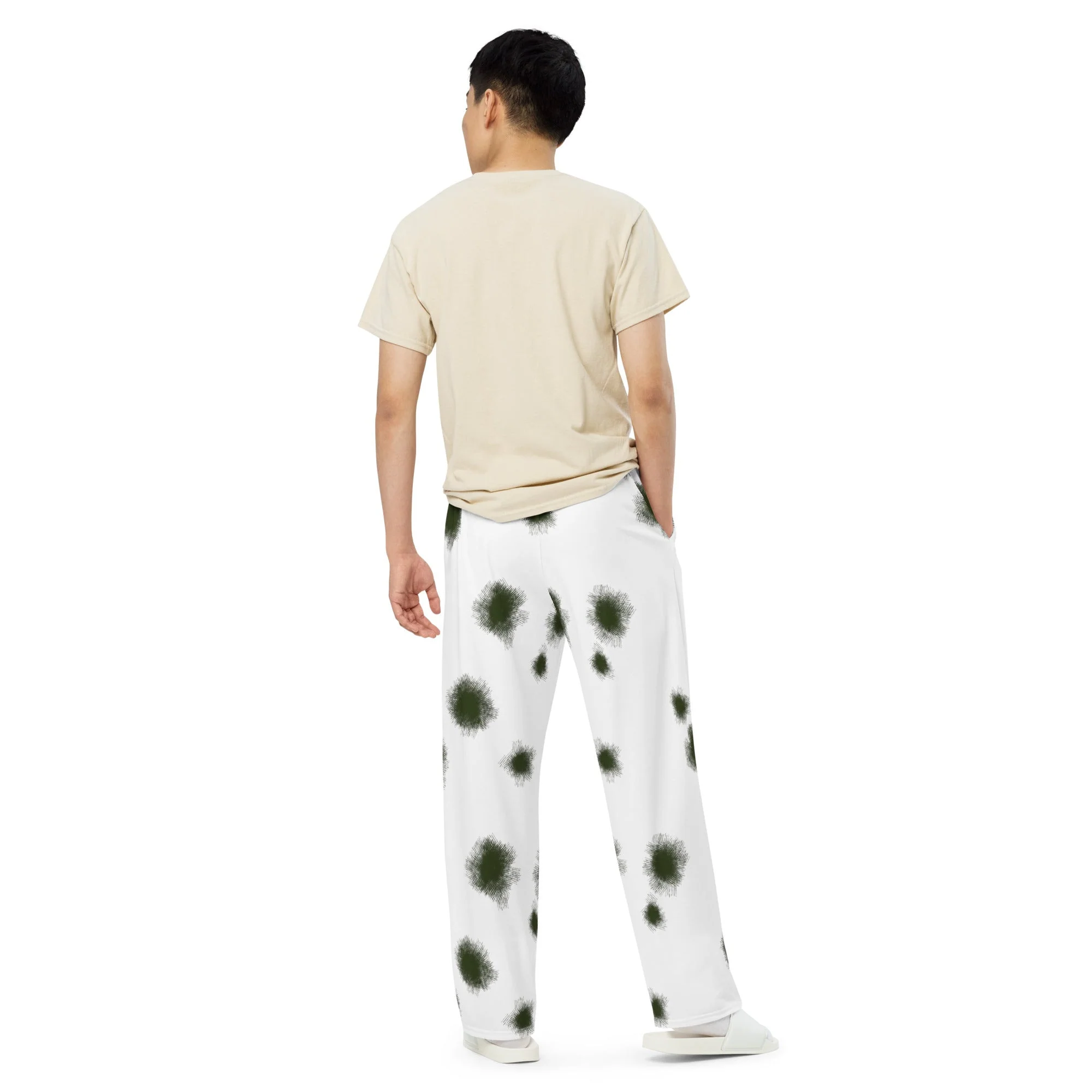 German Alpine Schneetarn CAMO Unisex Wide-Leg Leisure Pants - Image 2