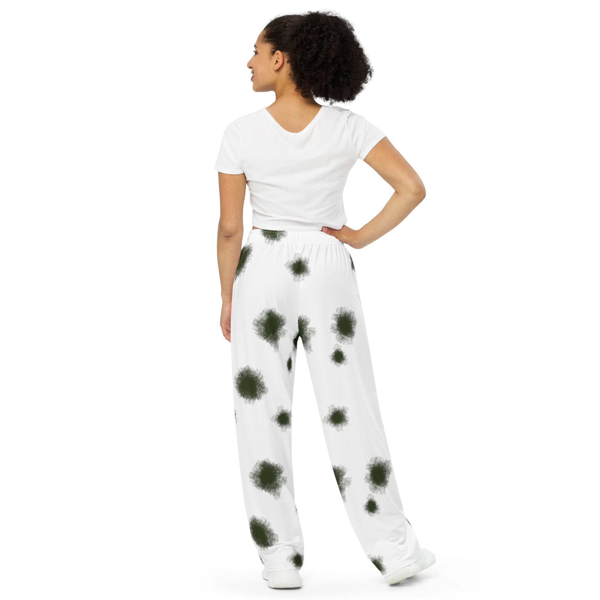 German Alpine Schneetarn CAMO Unisex Wide-Leg Leisure Pants - Image 3