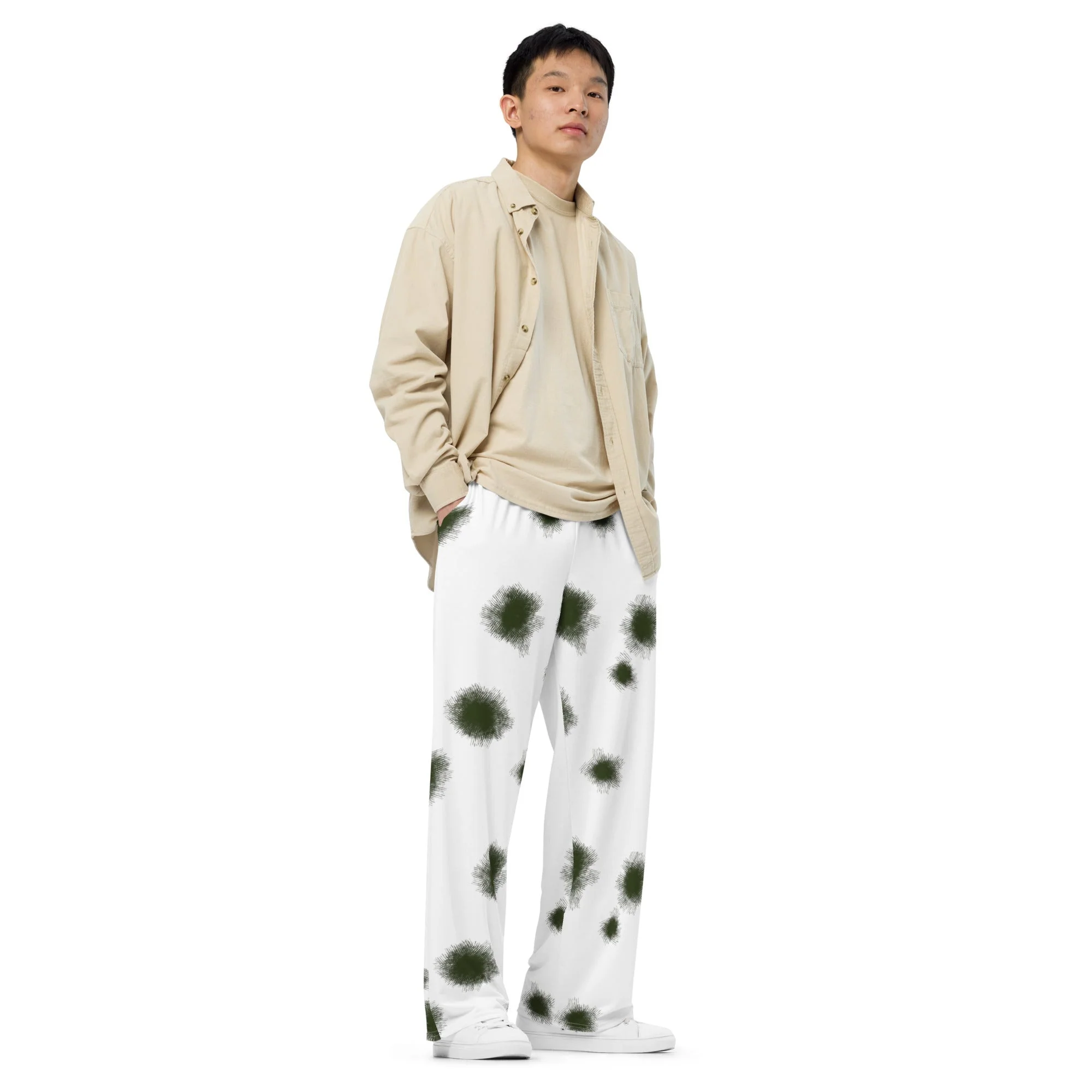 German Alpine Schneetarn CAMO Unisex Wide-Leg Leisure Pants - Image 4