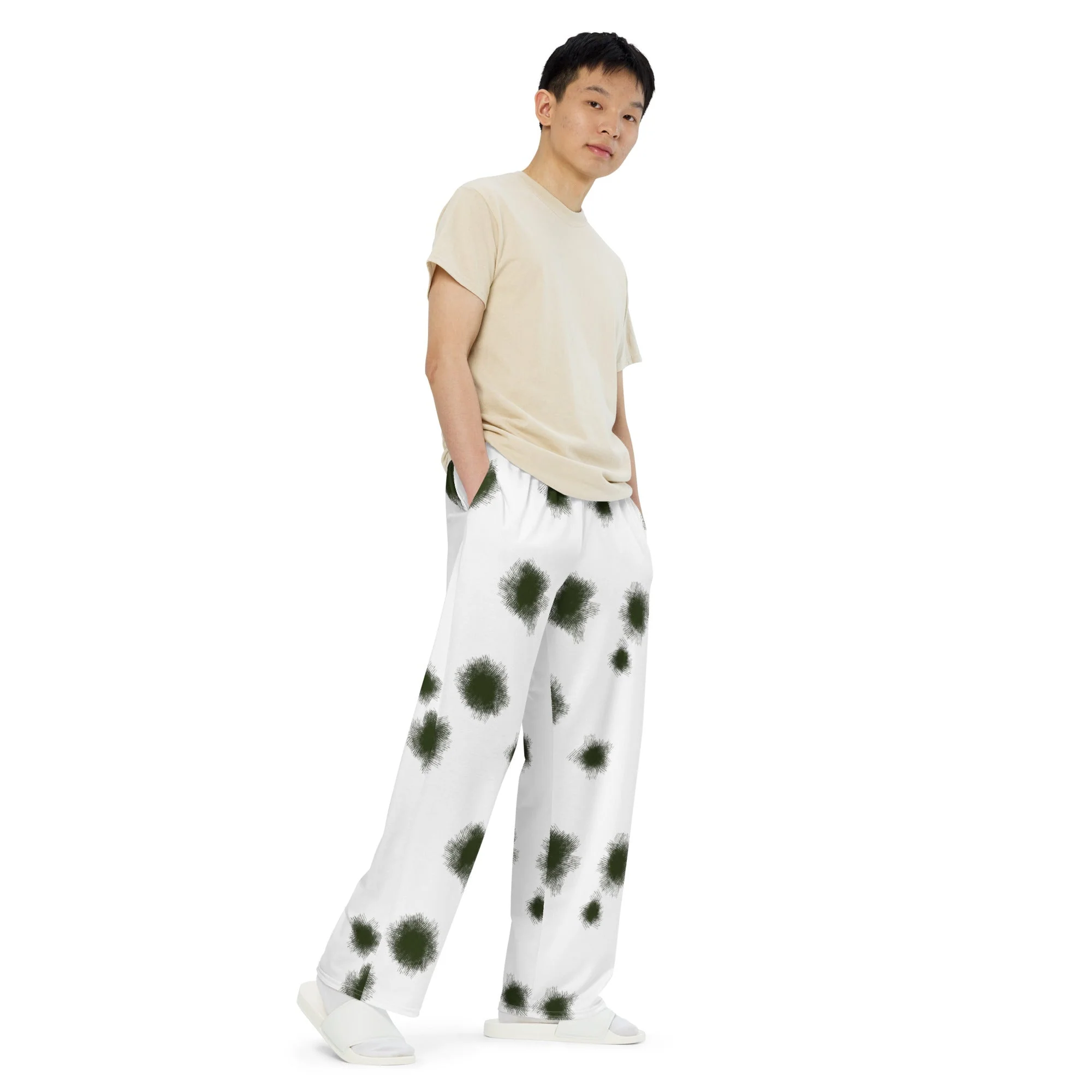 German Alpine Schneetarn CAMO Unisex Wide-Leg Leisure Pants - Image 6