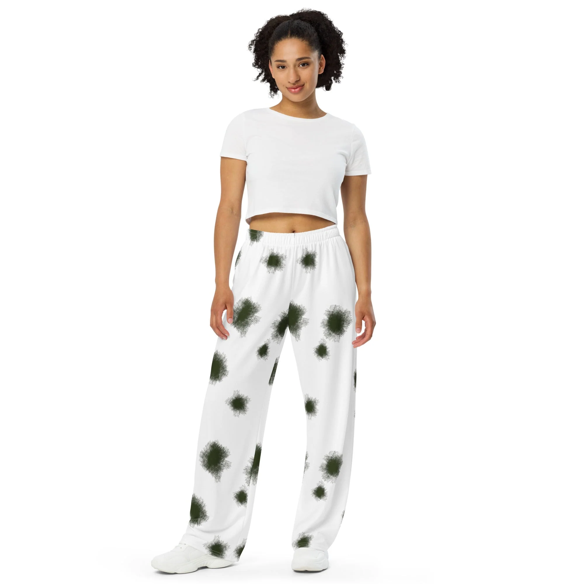 German Alpine Schneetarn CAMO Unisex Wide-Leg Leisure Pants - Image 7