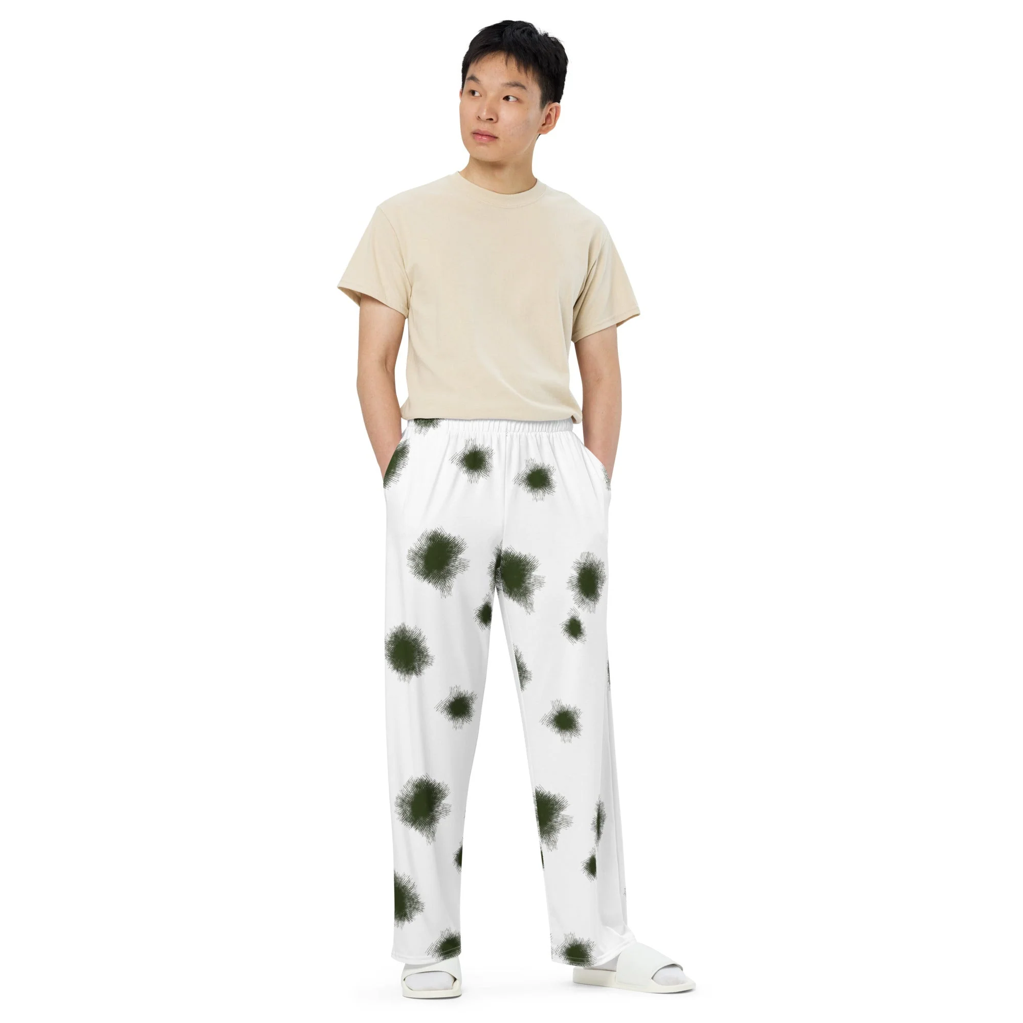 German Alpine Schneetarn CAMO Unisex Wide-Leg Leisure Pants - Image 8