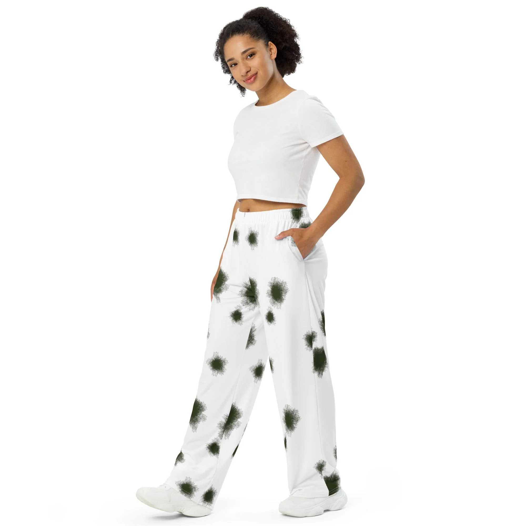 German Alpine Schneetarn CAMO Unisex Wide-Leg Leisure Pants - Image 9
