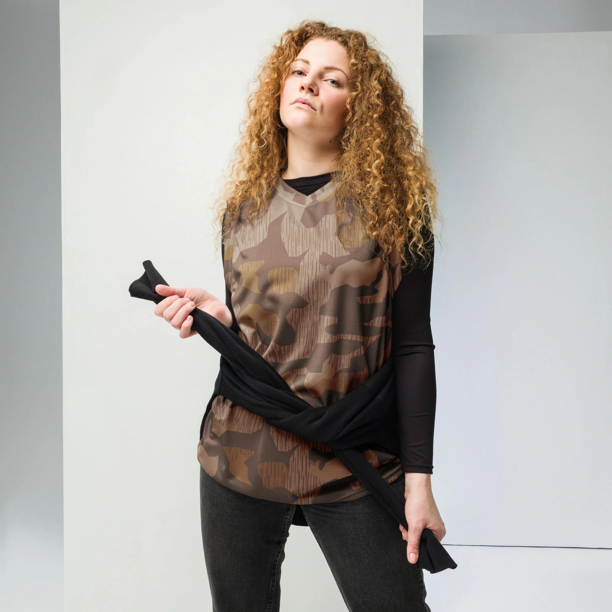 German Splittermuster 1931 Autumn CAMO Unisex Basketball Jersey - Image 2