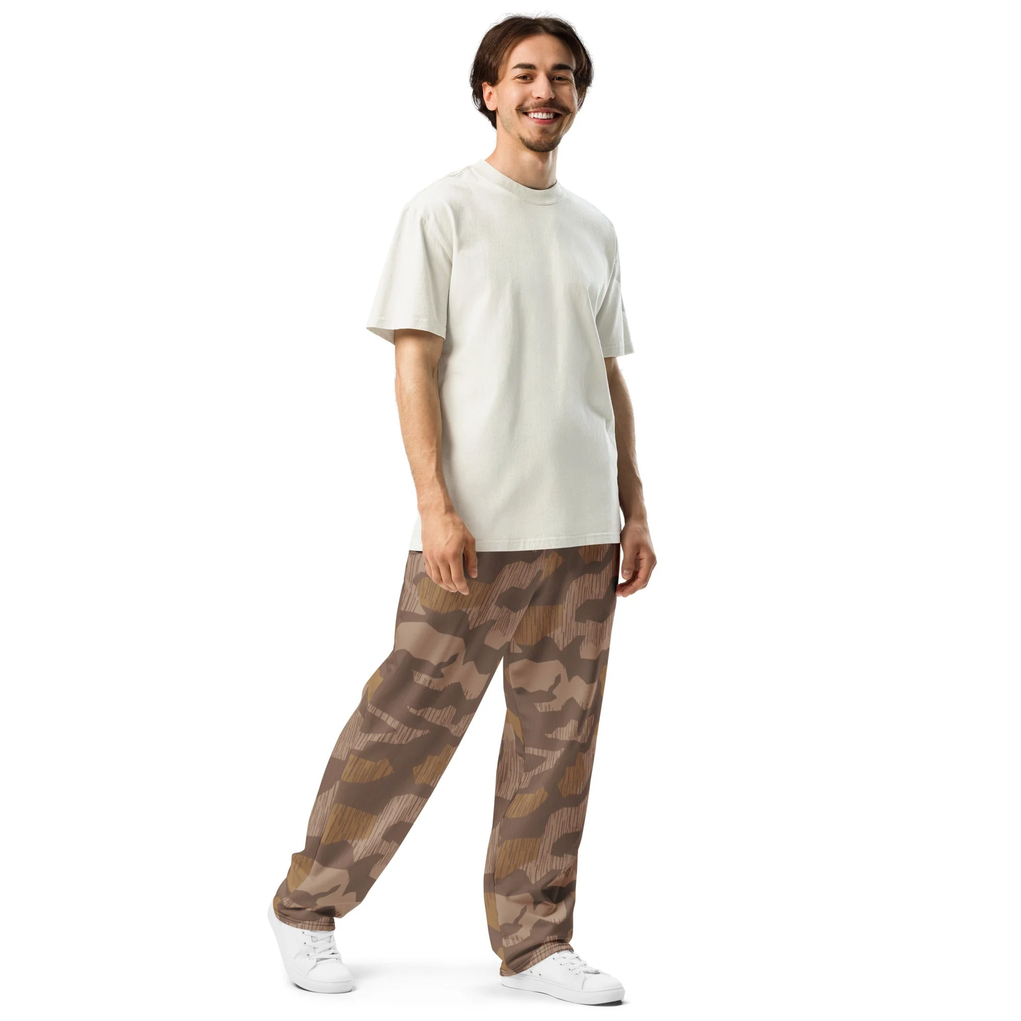 German Splittermuster 1931 Autumn CAMO Unisex Wide-Leg Joggers - Image 2