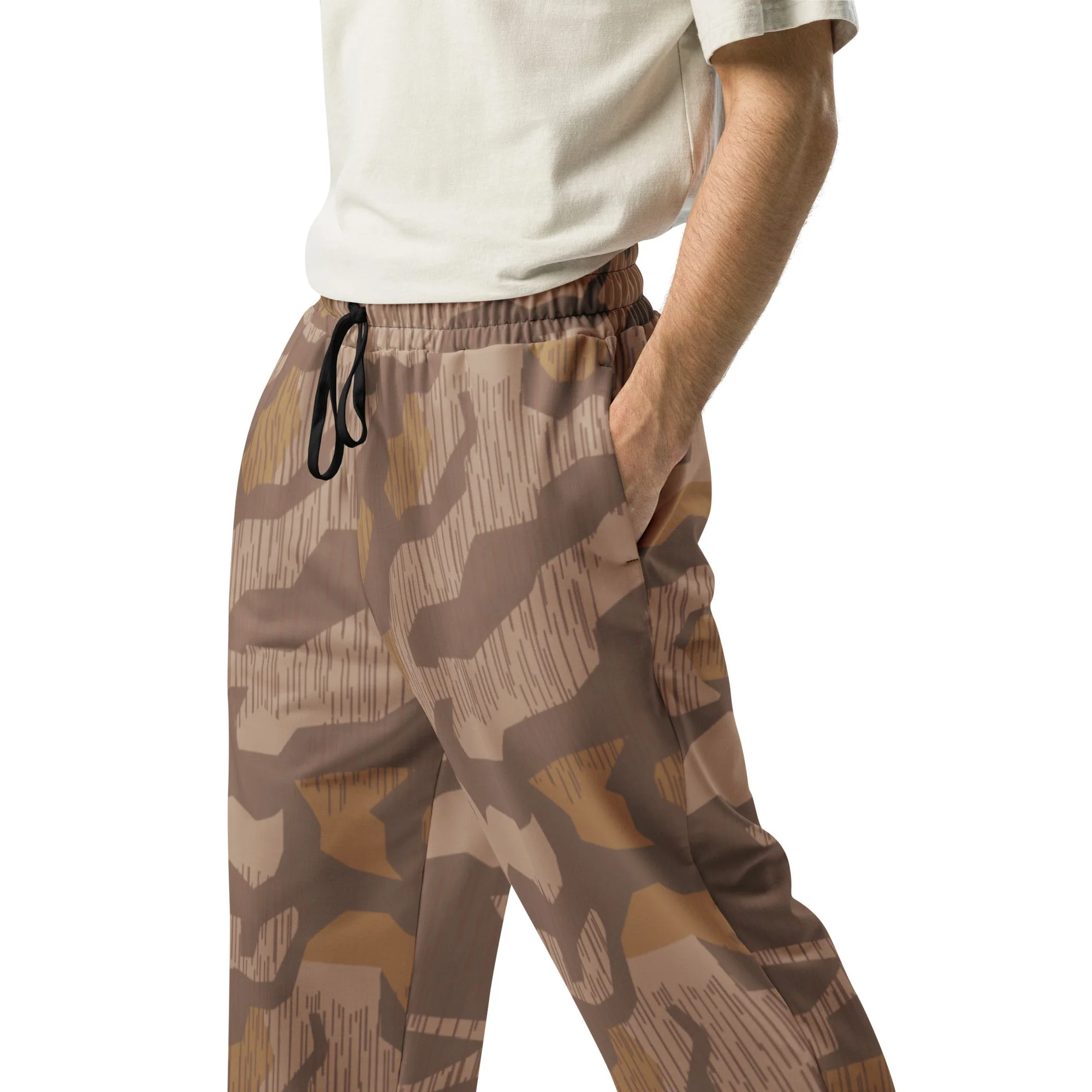 German Splittermuster 1931 Autumn CAMO Unisex Wide-Leg Joggers - Image 4