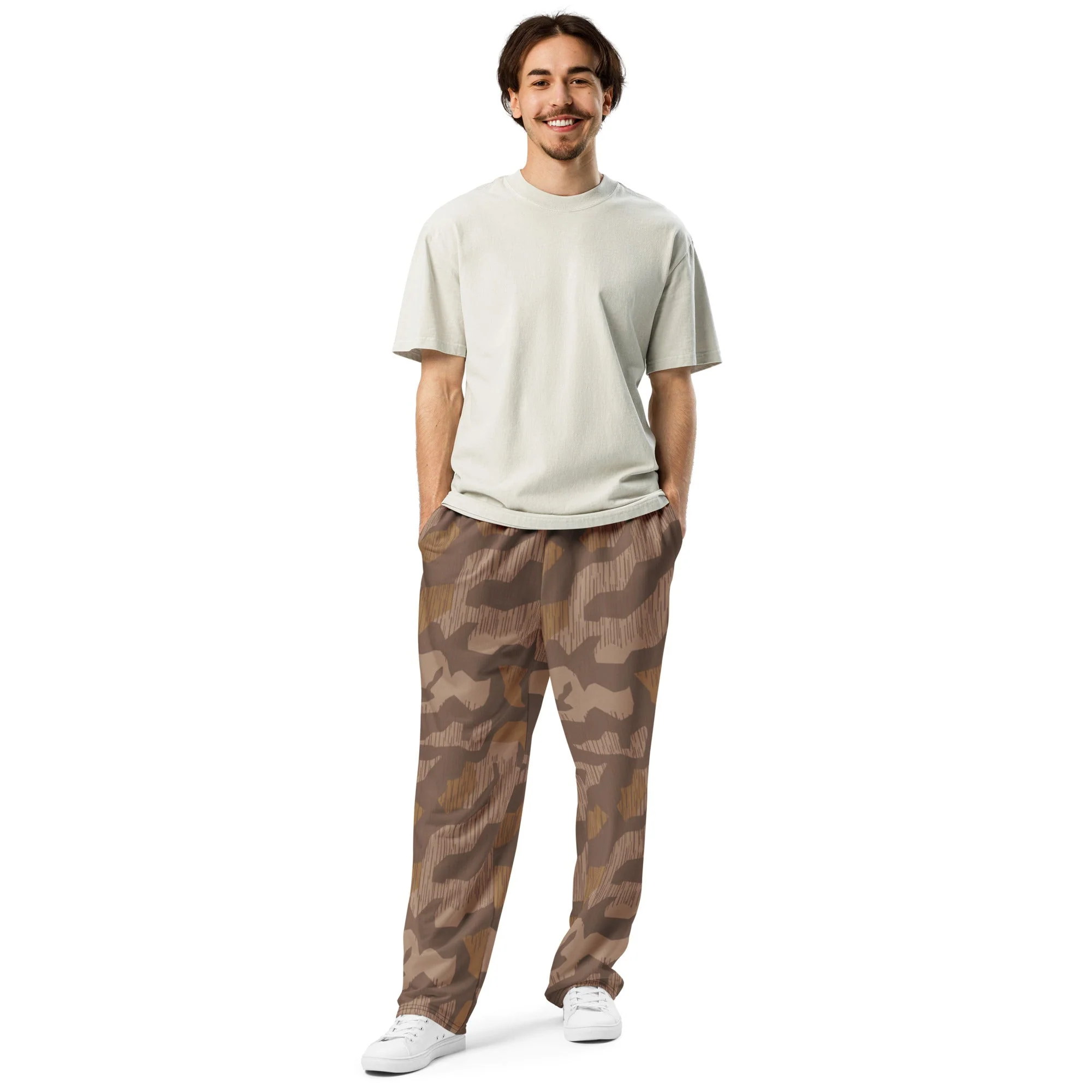 German Splittermuster 1931 Autumn CAMO Unisex Wide-Leg Joggers - Image 5