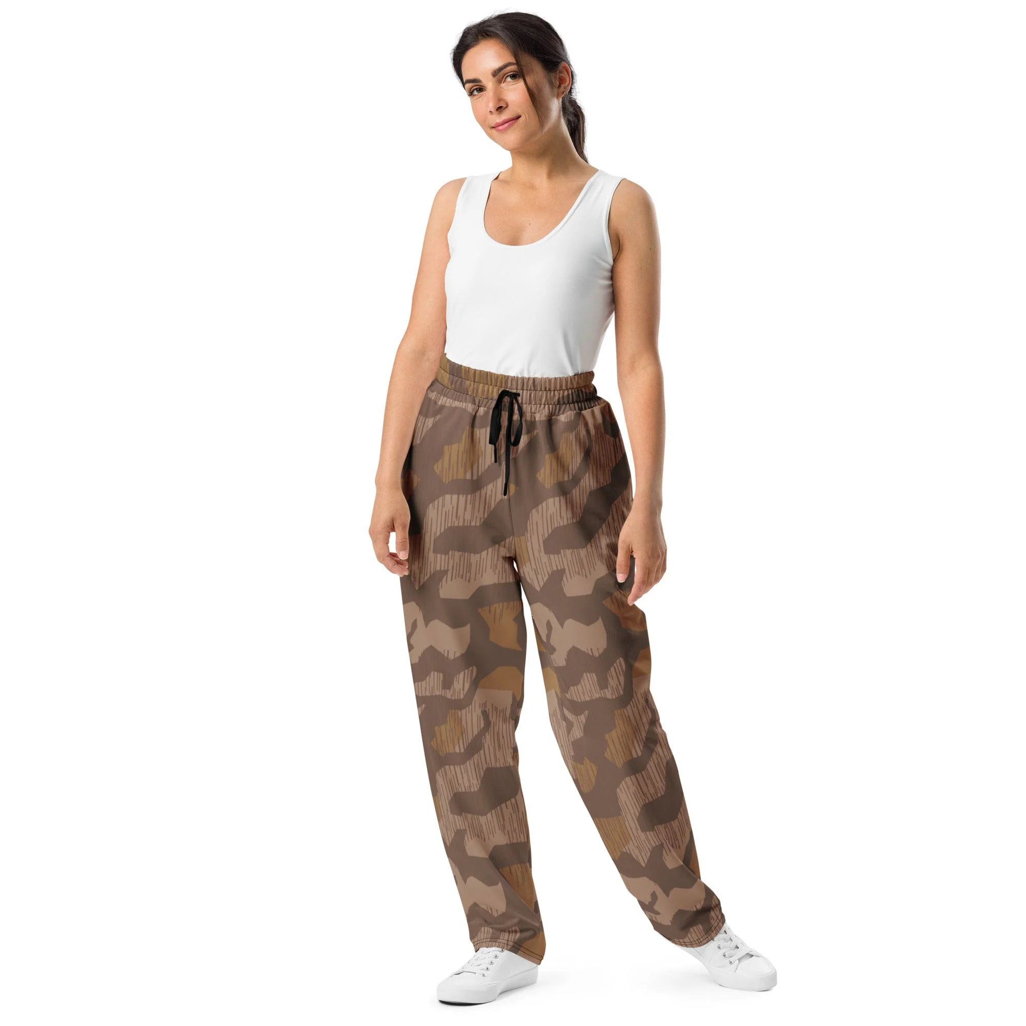 German Splittermuster 1931 Autumn CAMO Unisex Wide-Leg Joggers - Image 6