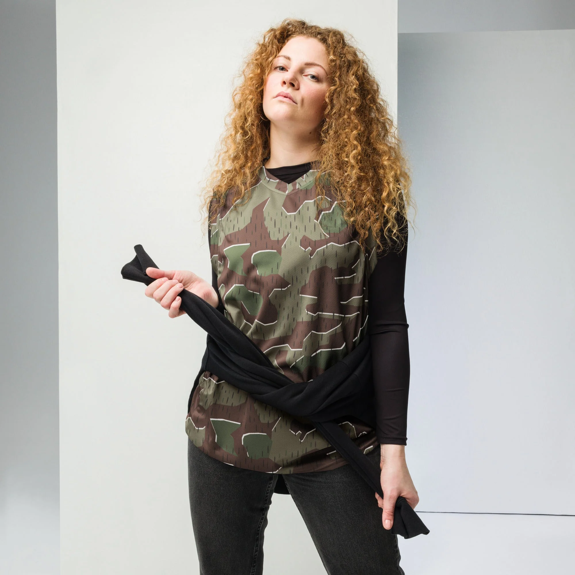 German Splittermuster Bundeswehr Paratrooper CAMO Unisex Basketball Jersey - Image 2