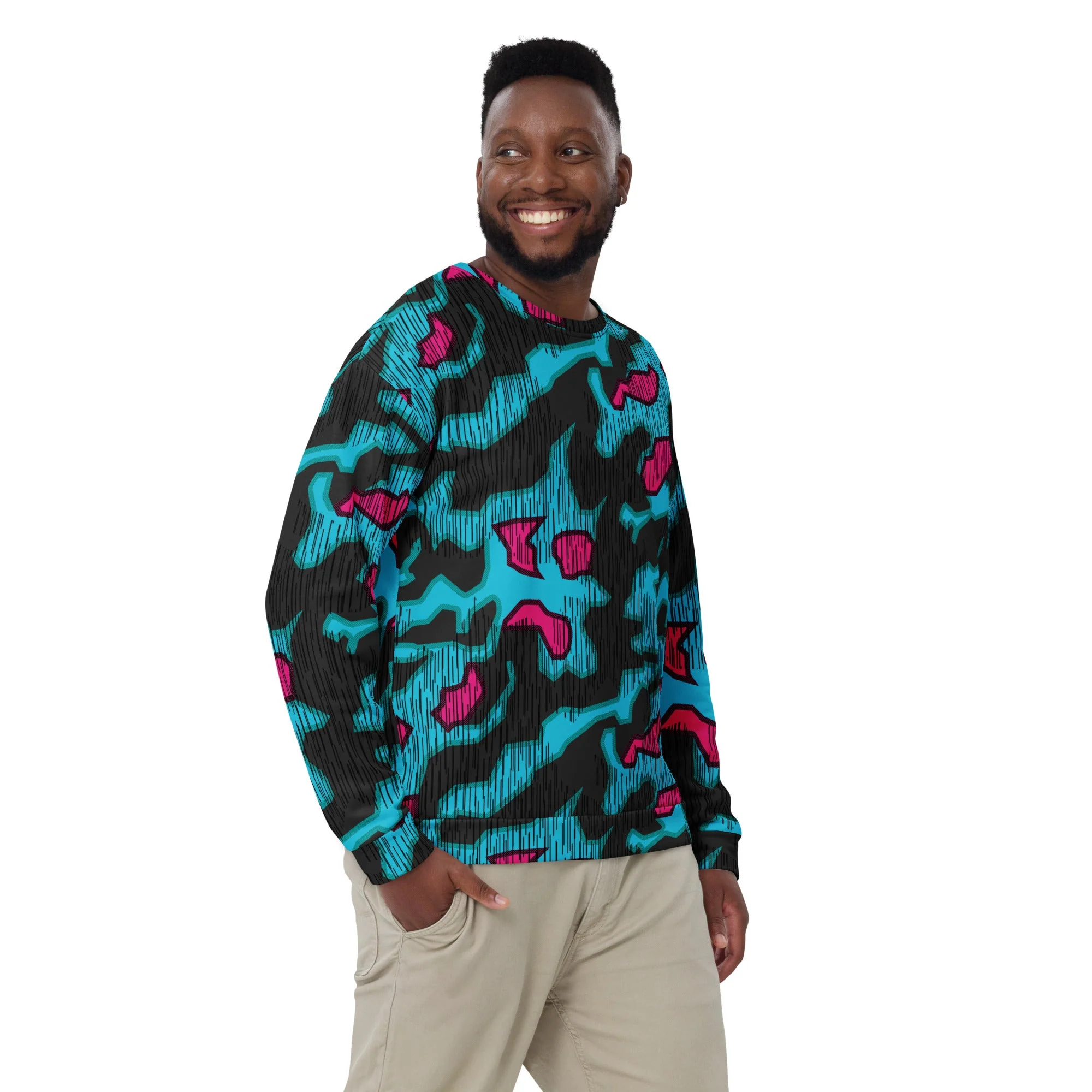 German Splittermuster Miami Urban CAMO Unisex Sweatshirt - Image 5