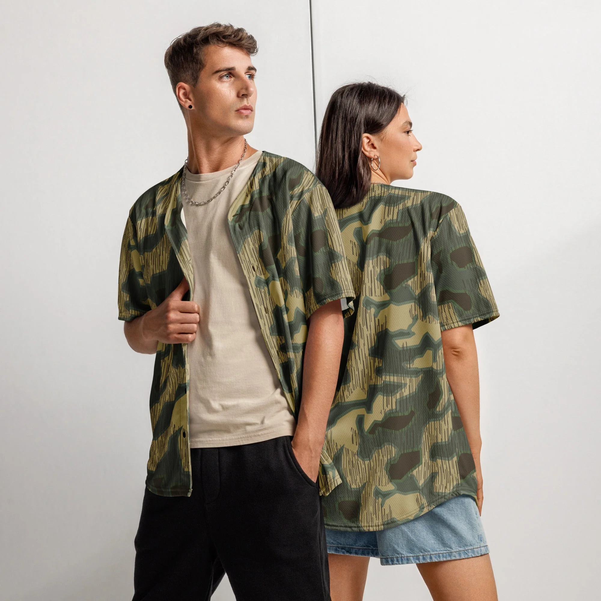 German Splittermuster Multi-terrain CAMO Unisex Baseball Jersey