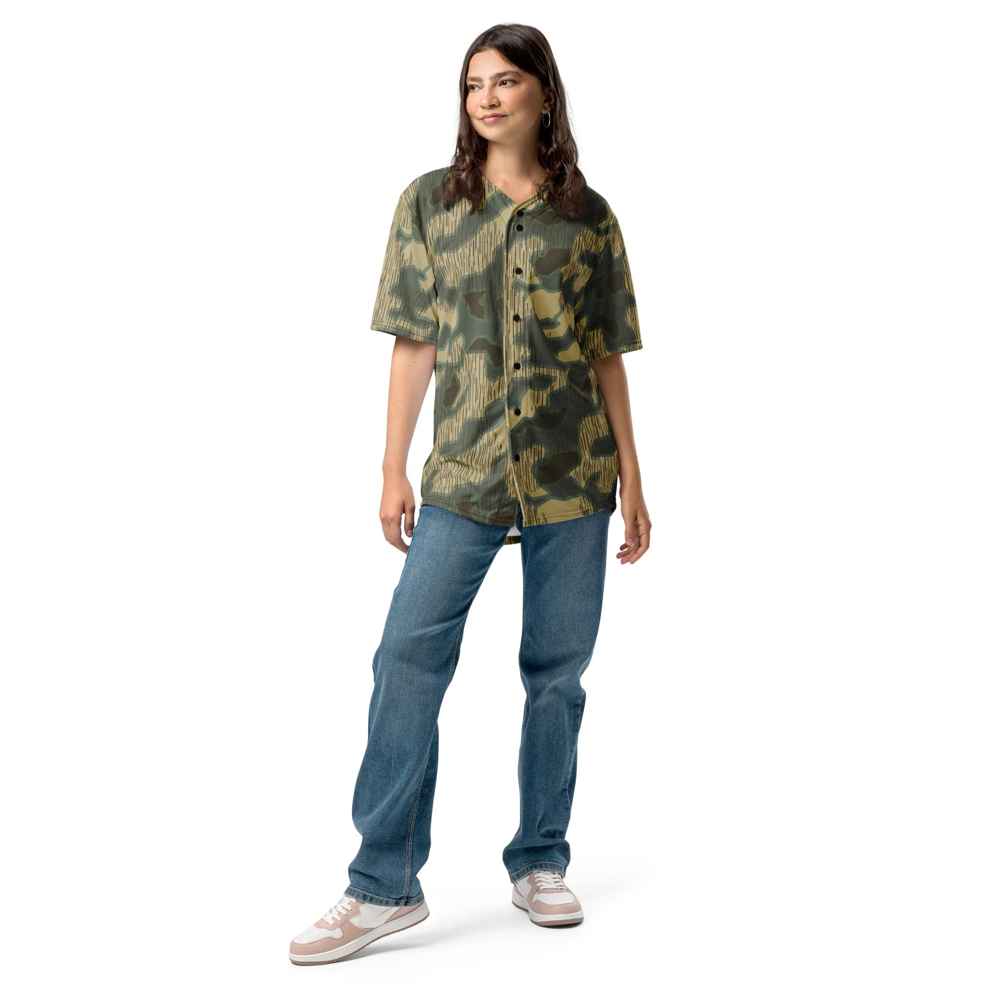 German Splittermuster Multi-terrain CAMO Unisex Baseball Jersey - Image 10