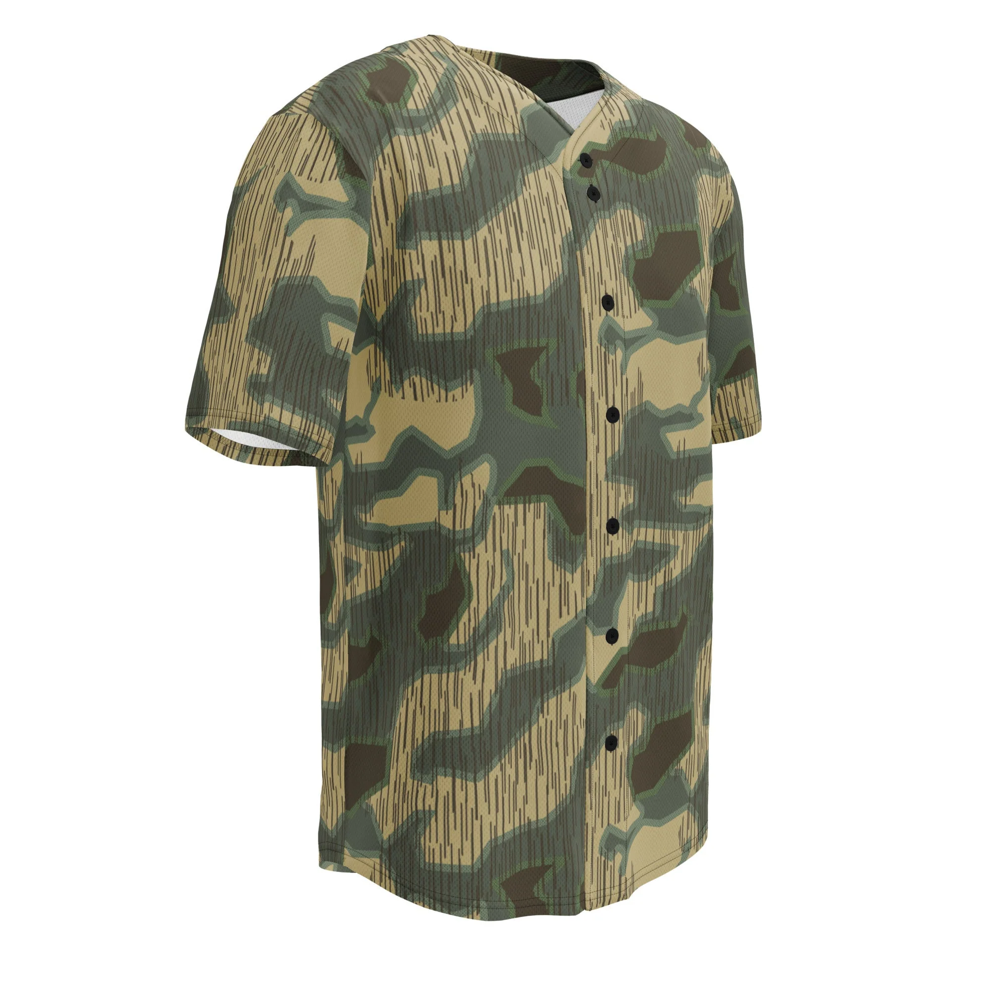 German Splittermuster Multi-terrain CAMO Unisex Baseball Jersey - Image 7