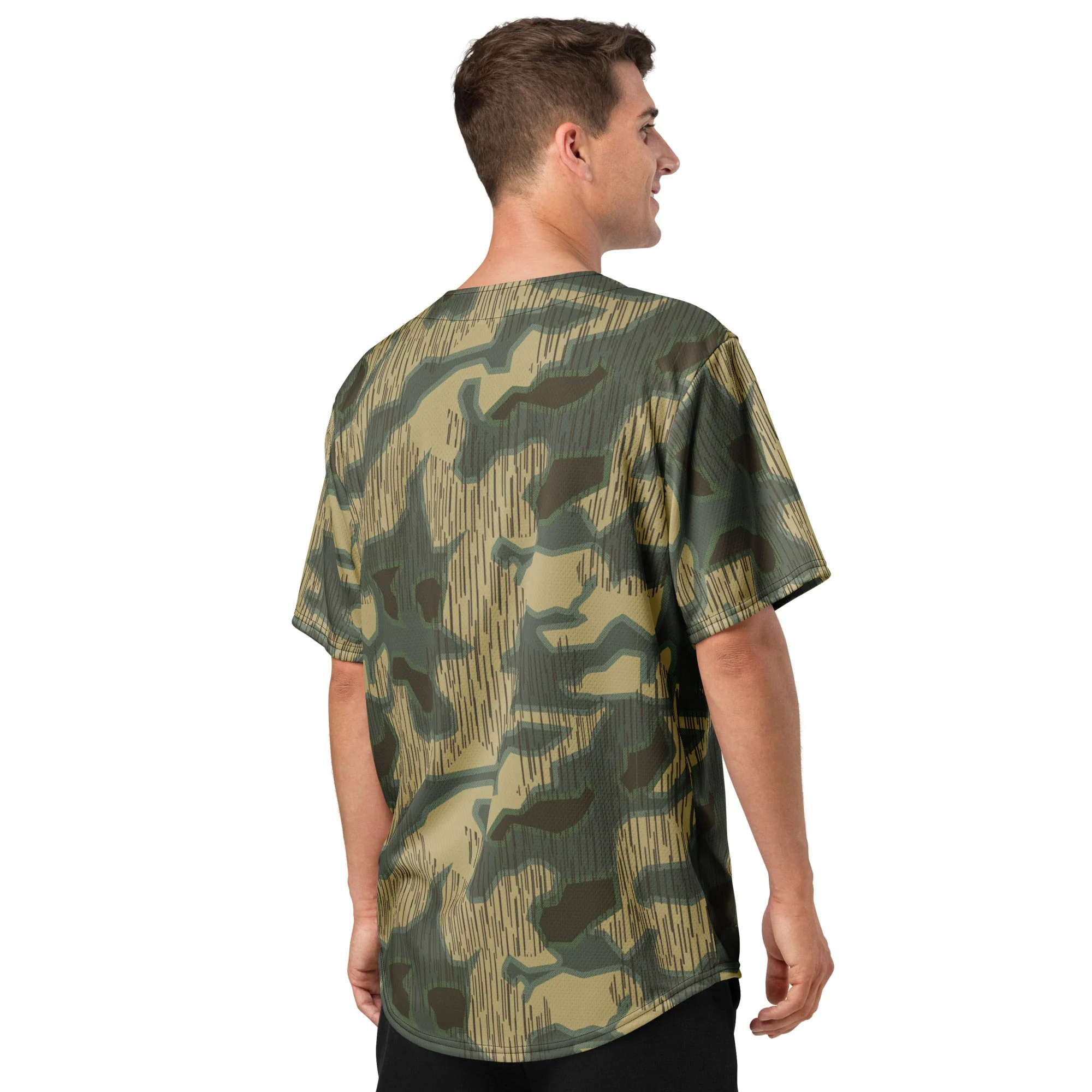 German Splittermuster Multi-terrain CAMO Unisex Baseball Jersey - Image 8