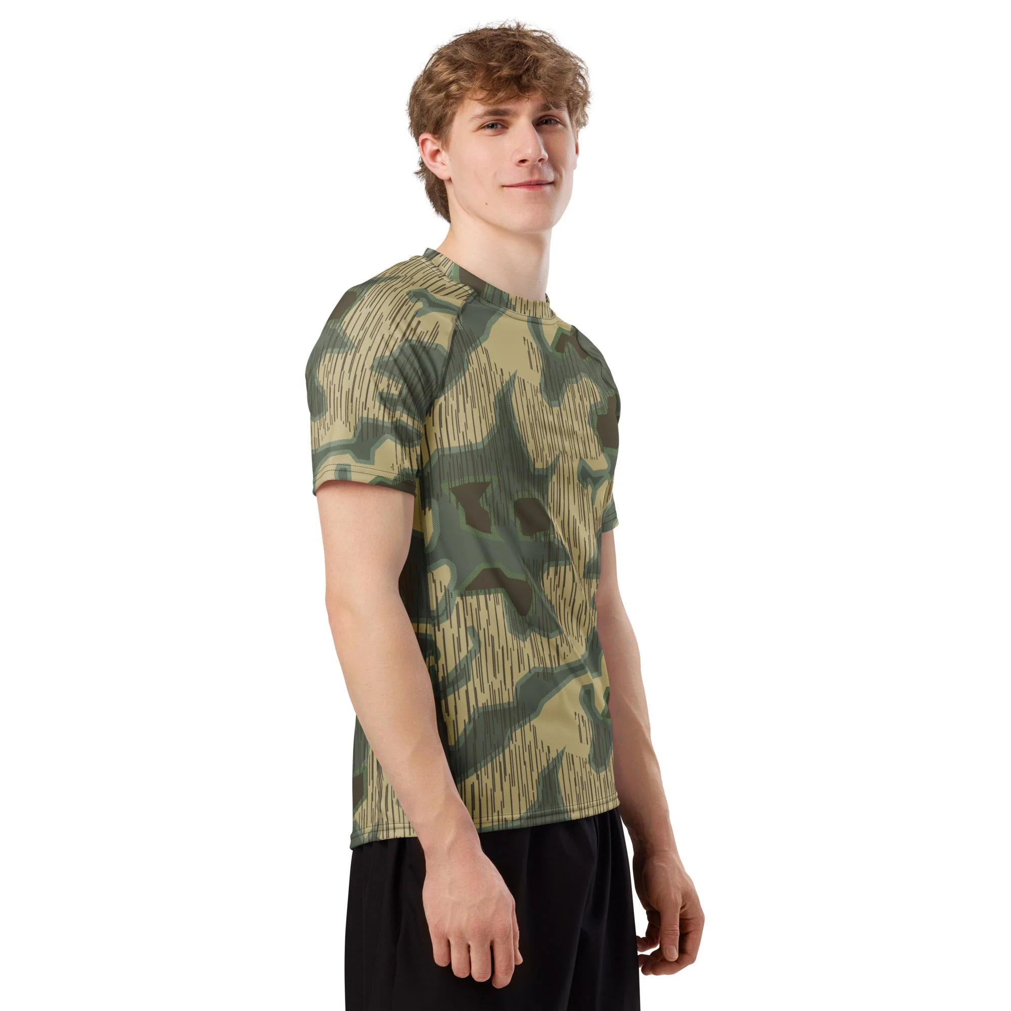 German Splittermuster Multi-terrain CAMO Mens Short-Sleeve Rash Guard - Image 3