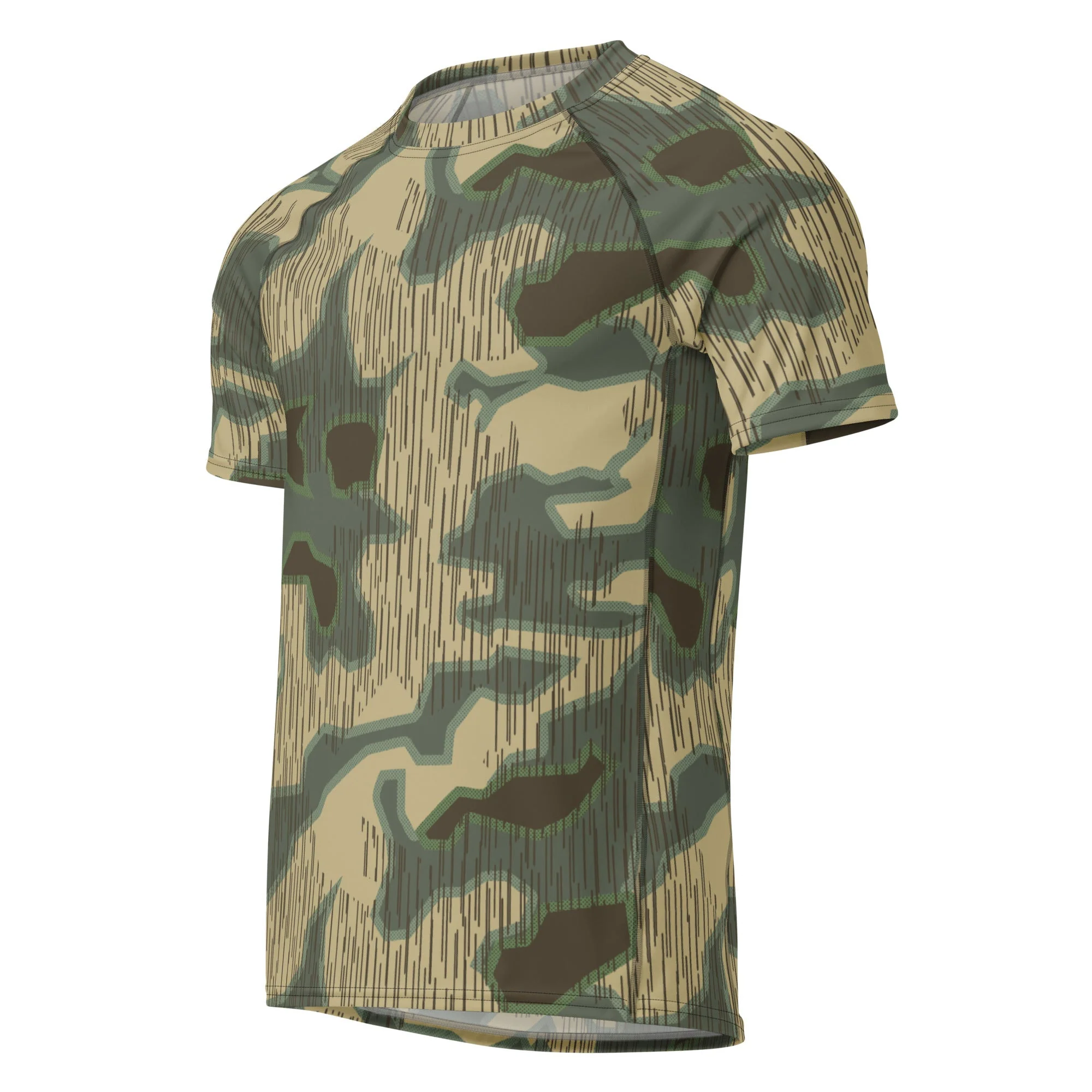 German Splittermuster Multi-terrain CAMO Mens Short-Sleeve Rash Guard - Image 8
