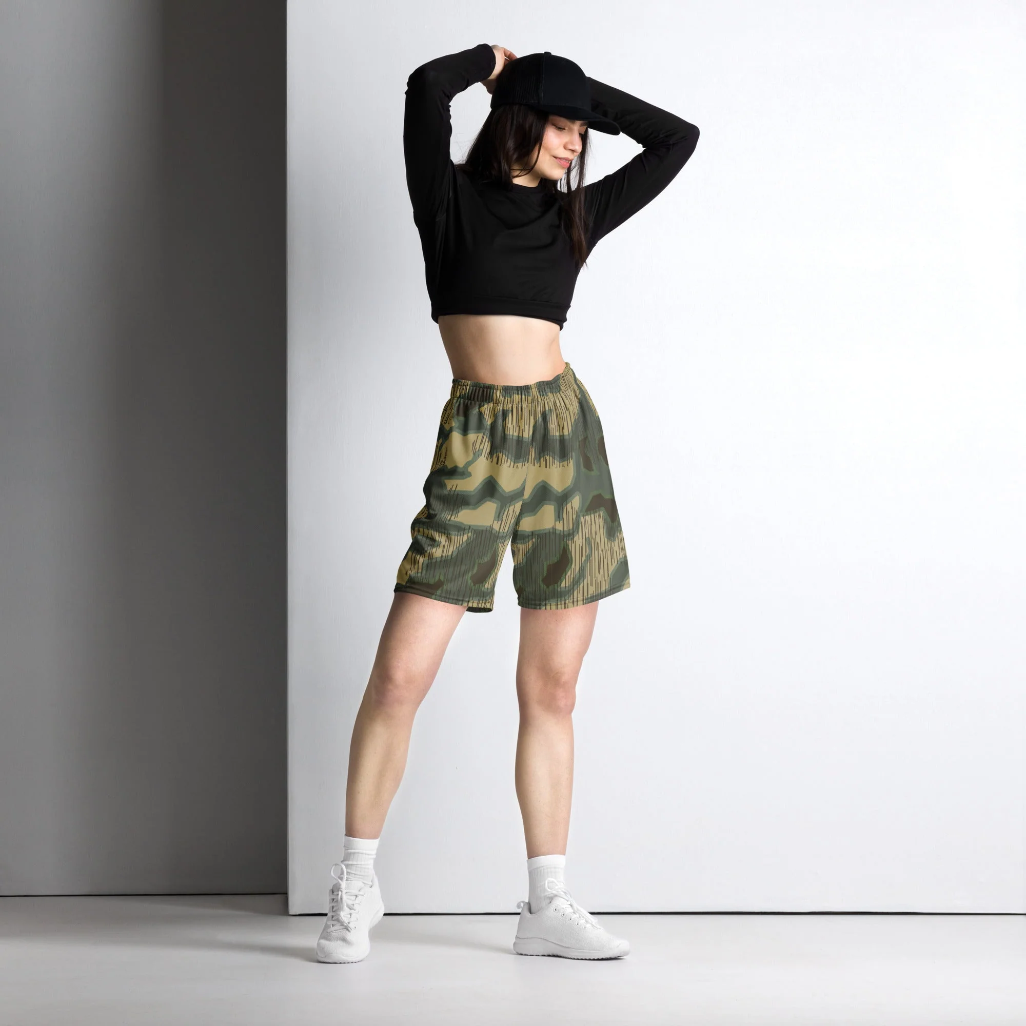 German Splittermuster Multi-terrain CAMO Unisex Mesh Shorts - Image 4