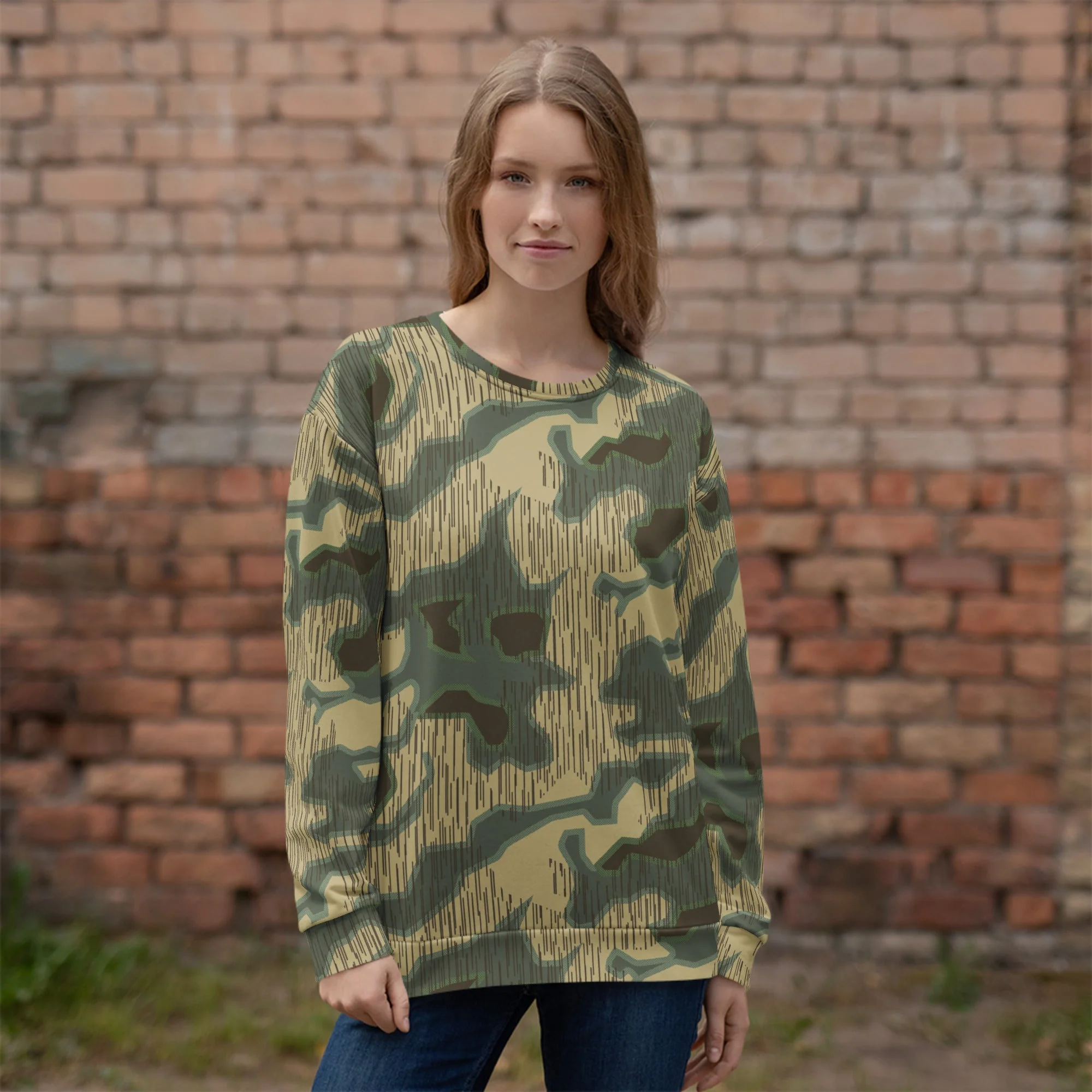 German Splittermuster Multi-terrain CAMO Unisex Sweatshirt - Image 2