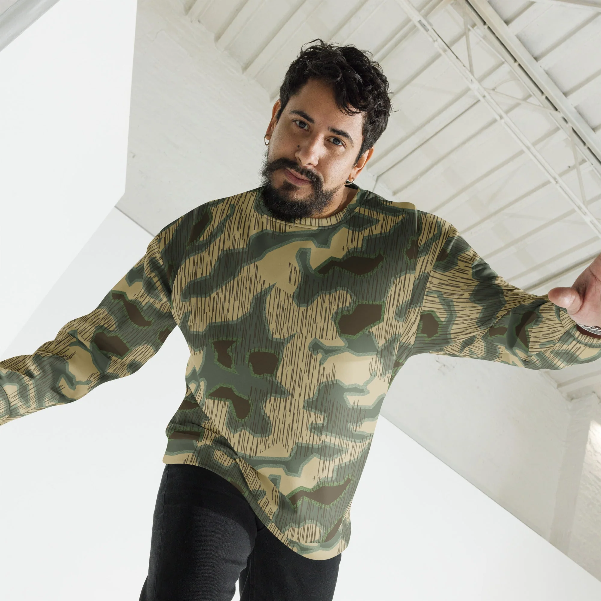 German Splittermuster Multi-terrain CAMO Unisex Sweatshirt - Image 4