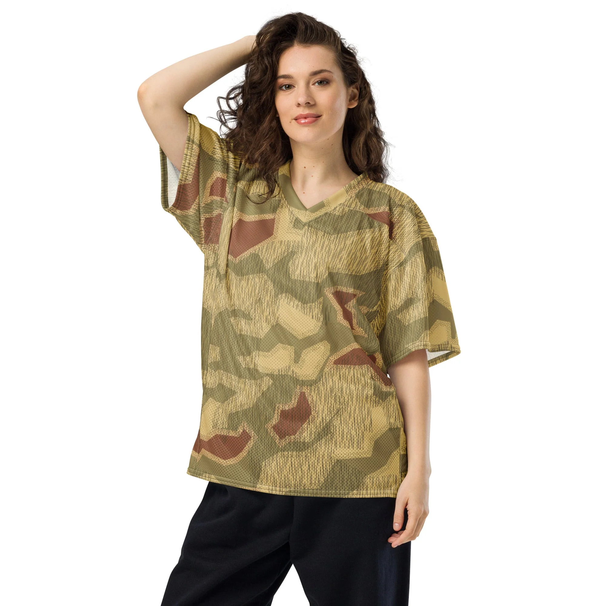 German Sumpfmuster 44 CAMO Unisex American Football Jersey - Image 6