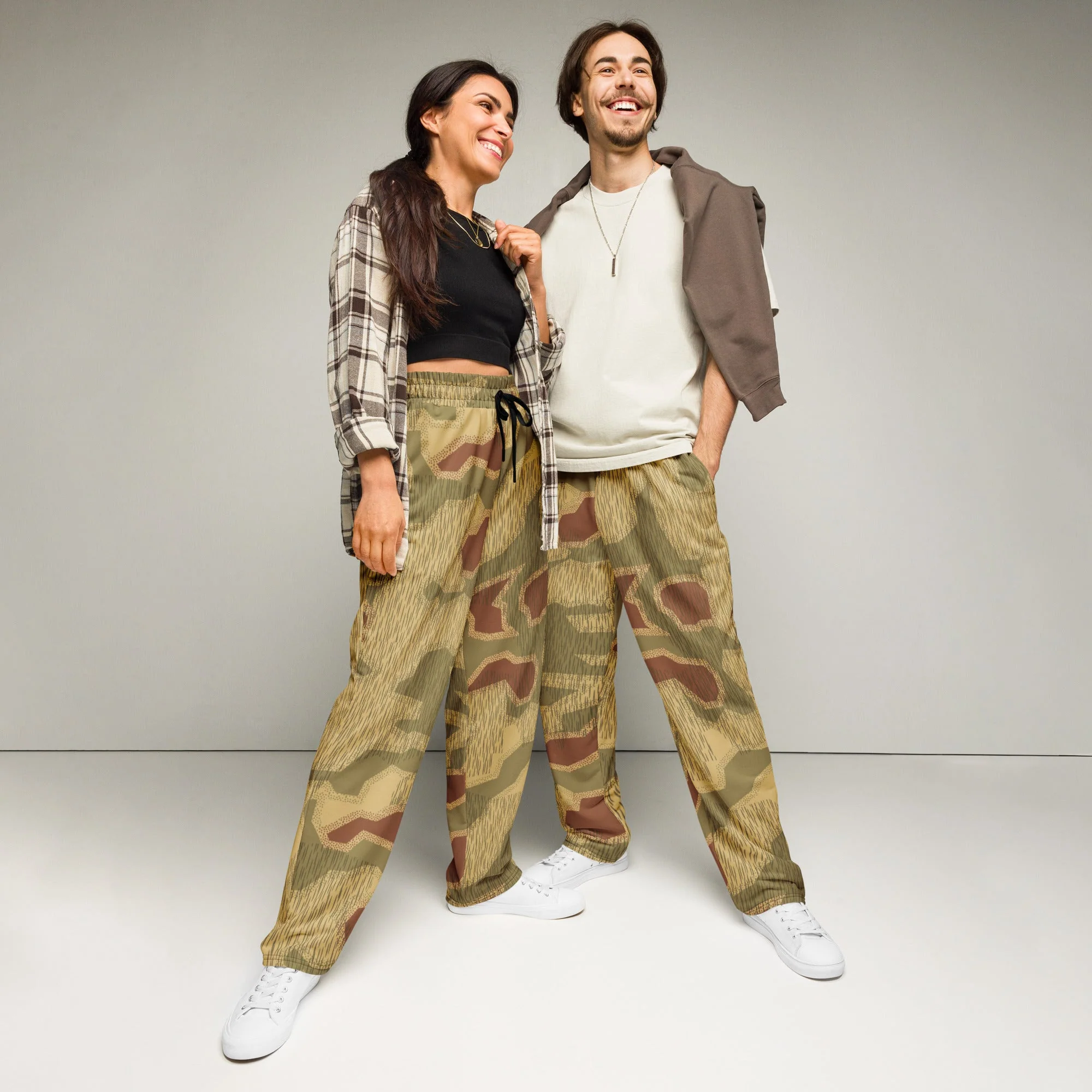 German Sumpfmuster 44 CAMO Unisex Wide-Leg Joggers