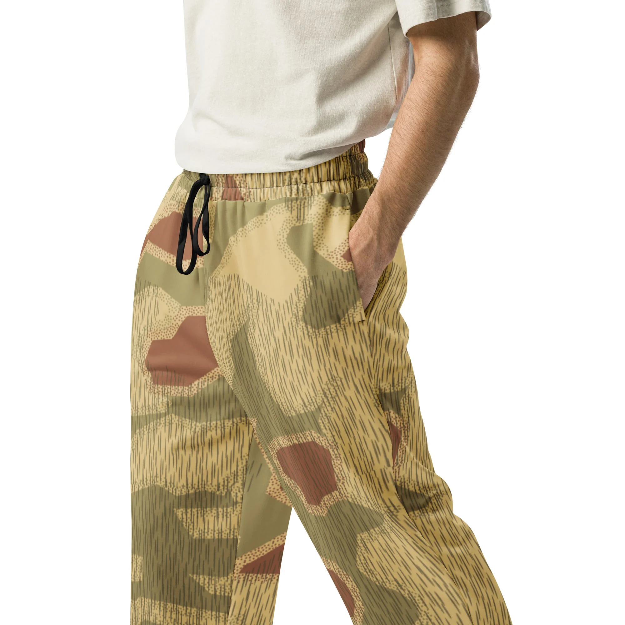 German Sumpfmuster 44 CAMO Unisex Wide-Leg Joggers - Image 6