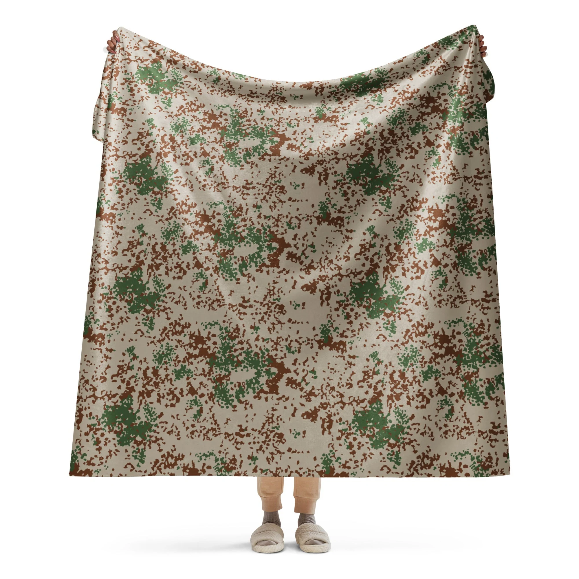 German Flecktarn Wüstentarn Desert CAMO Sherpa Blanket