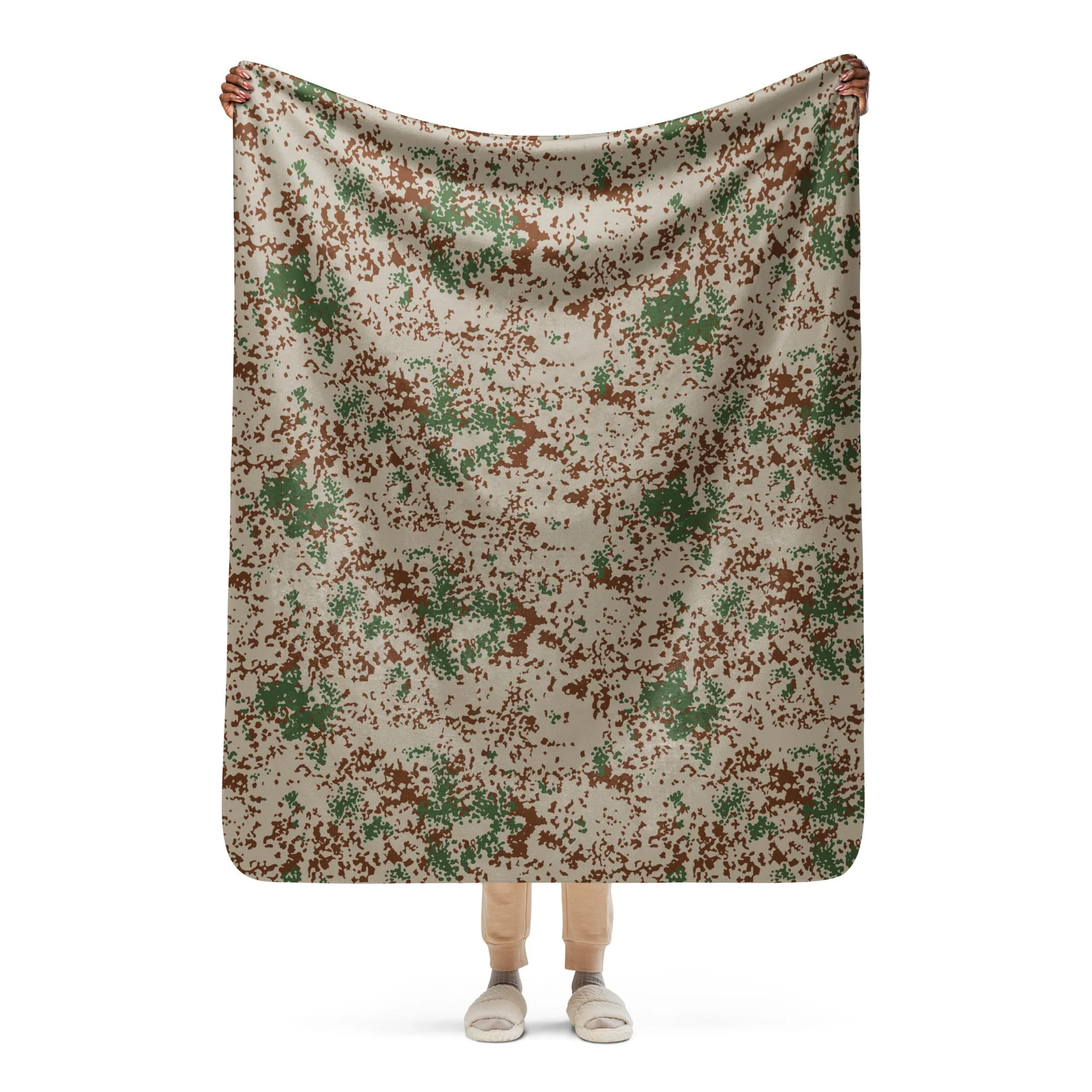 German Flecktarn Wüstentarn Desert CAMO Sherpa Blanket - Image 15