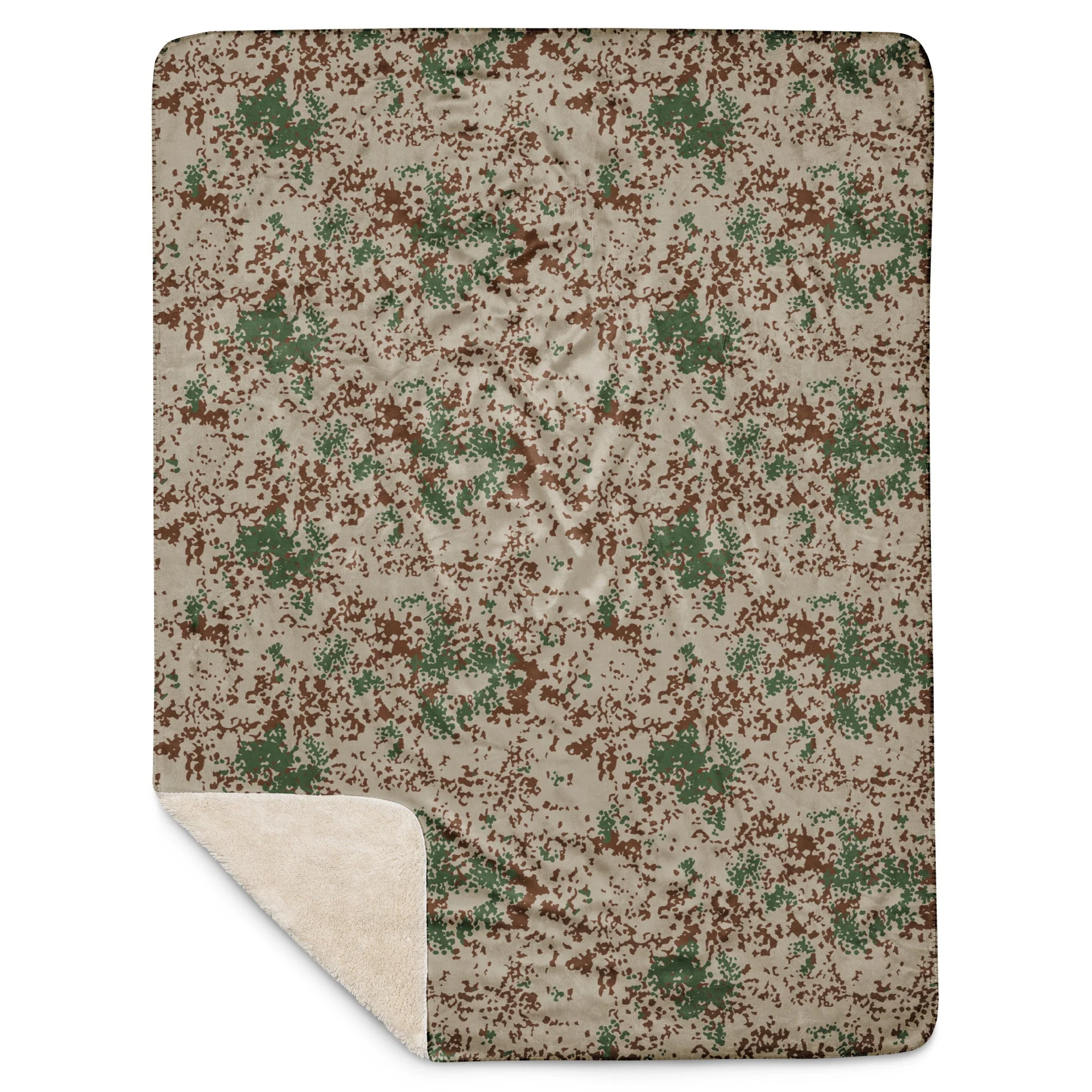 German Flecktarn Wüstentarn Desert CAMO Sherpa Blanket - Image 5