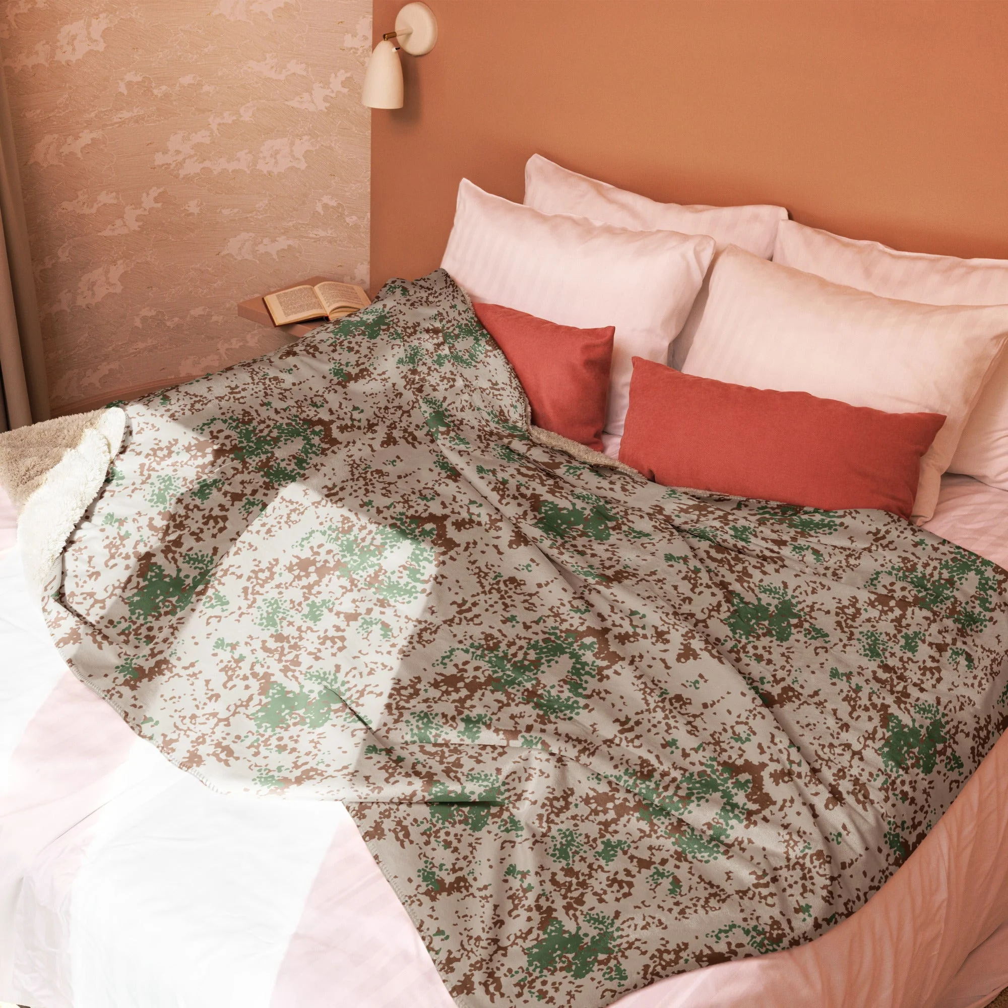German Flecktarn Wüstentarn Desert CAMO Sherpa Blanket - Image 6