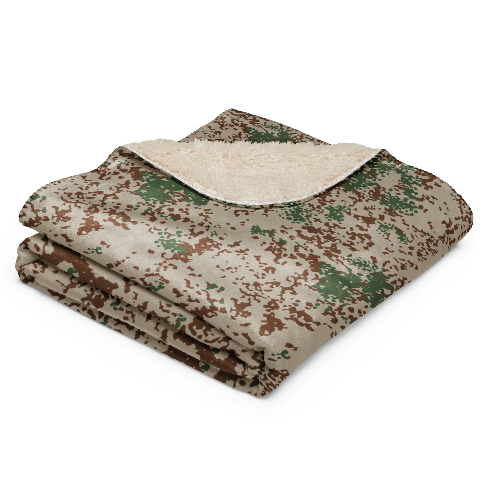 German Flecktarn Wüstentarn Desert CAMO Sherpa Blanket - Image 7