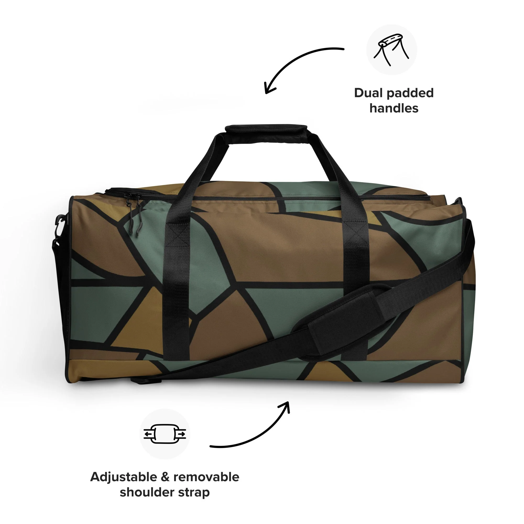 German WW1 Turtle Shell Trench Stahlhelm CAMO Duffle Bag - Image 3
