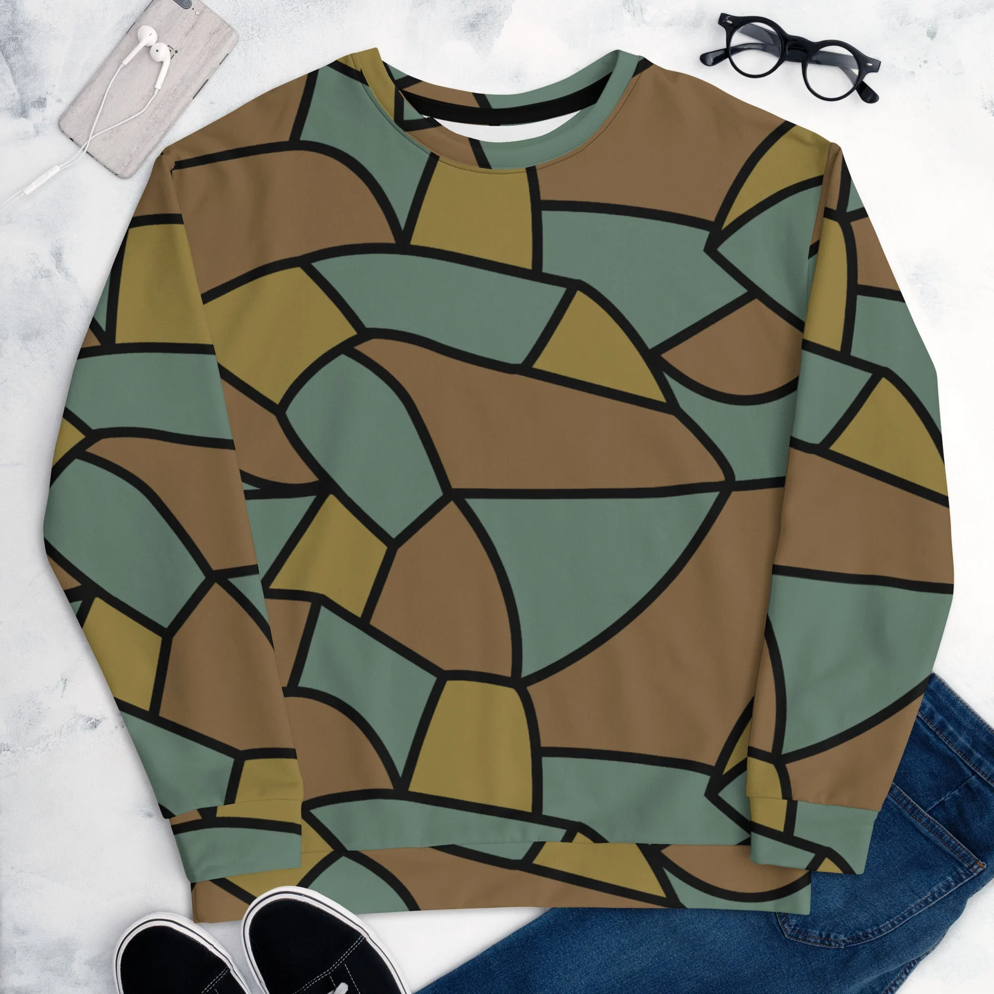 German WW1 Turtle Shell Trench Stahlhelm CAMO Unisex Sweatshirt - Image 10