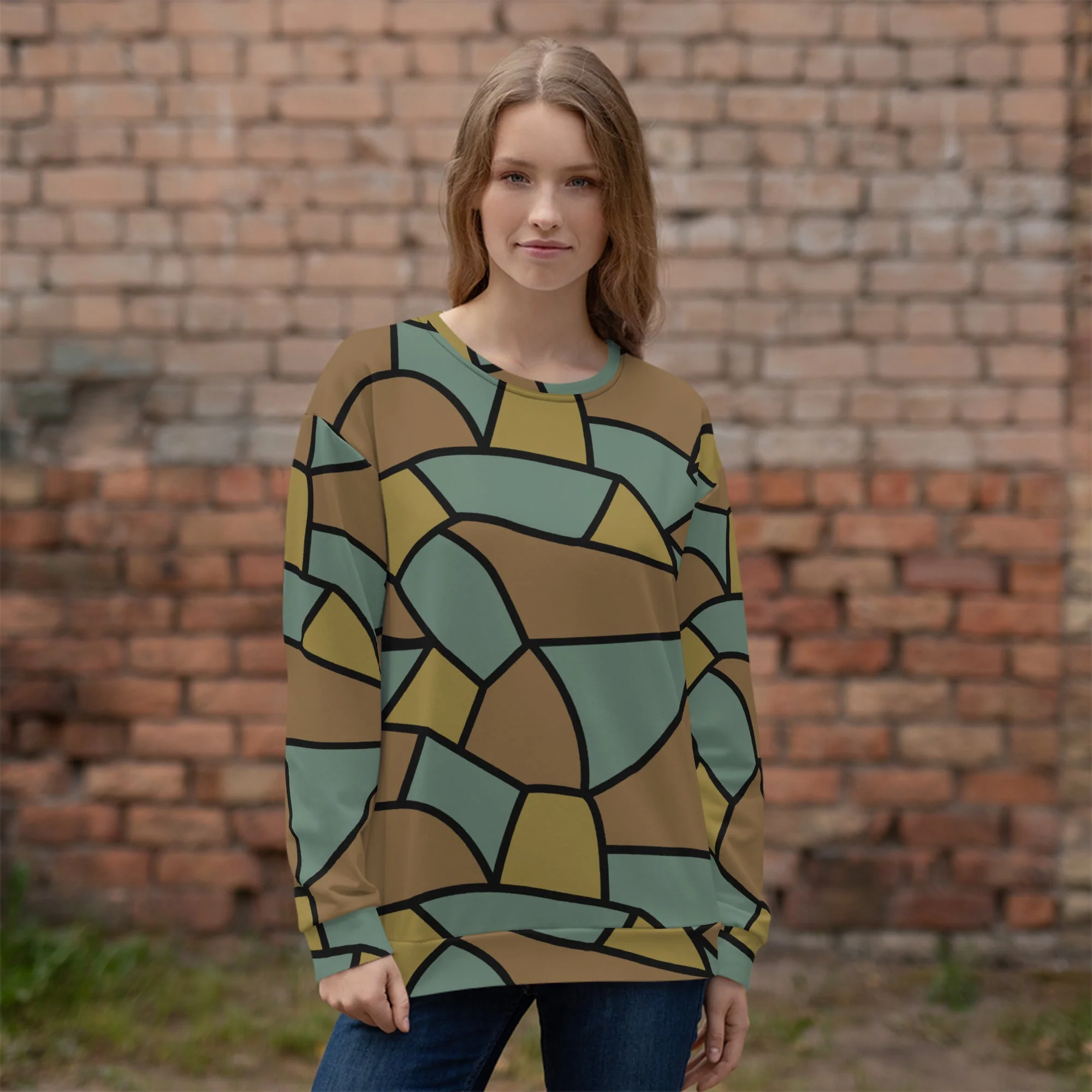 German WW1 Turtle Shell Trench Stahlhelm CAMO Unisex Sweatshirt - Image 2