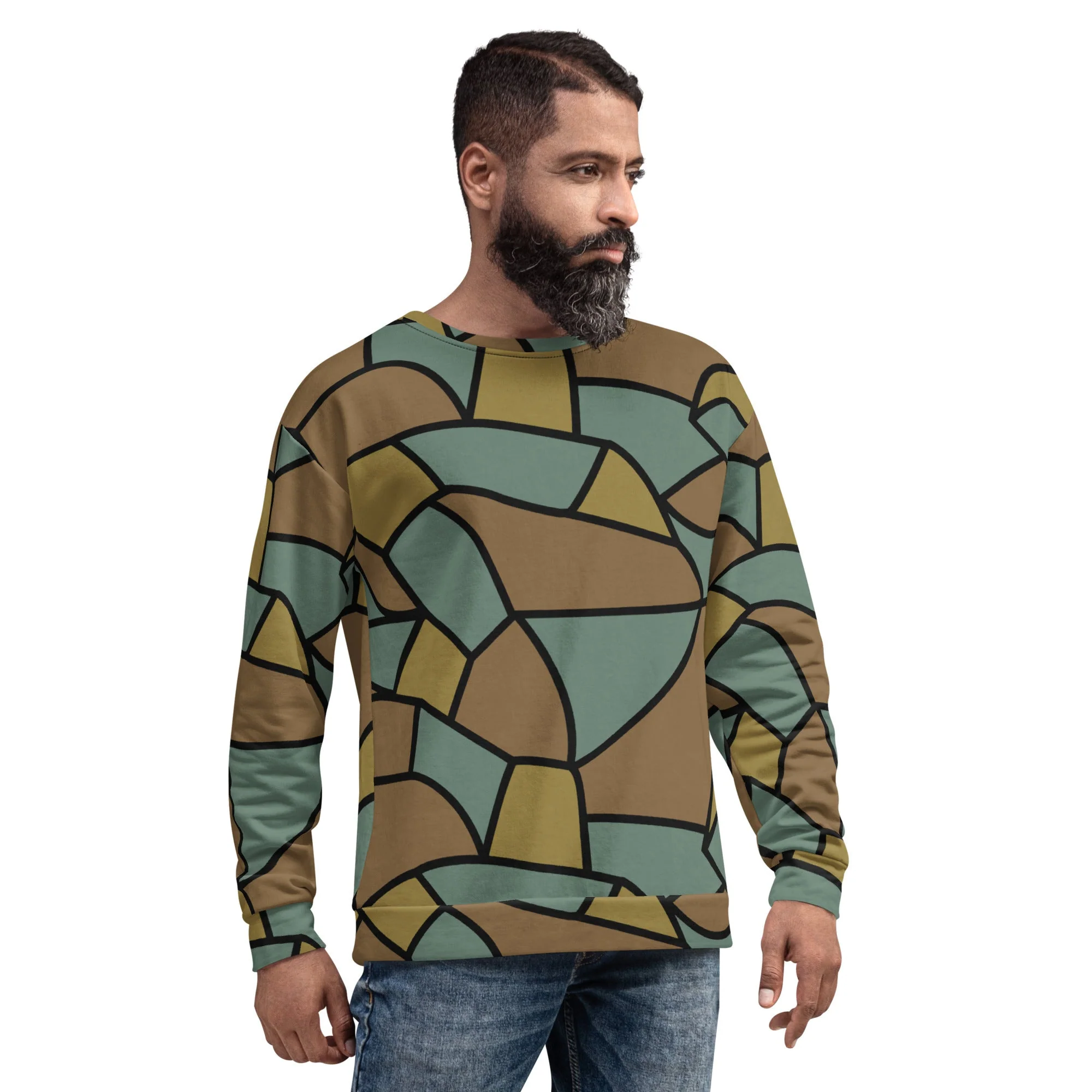 German WW1 Turtle Shell Trench Stahlhelm CAMO Unisex Sweatshirt - Image 9