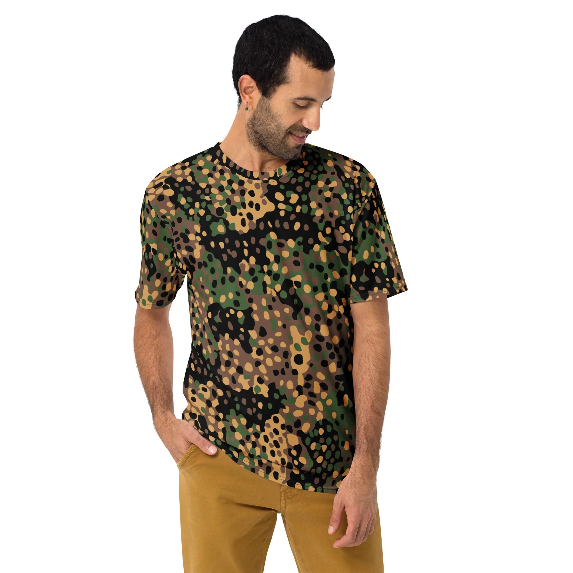 German Pea Dot Erbsenmuster CAMO Mens T-Shirt - Image 3