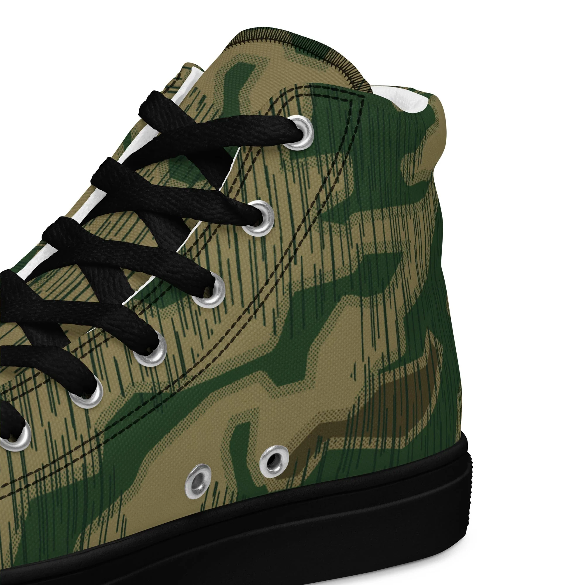 German Sumpfmuster Marsh CAMO Mens High-Top Canvas Shoes - Image 3