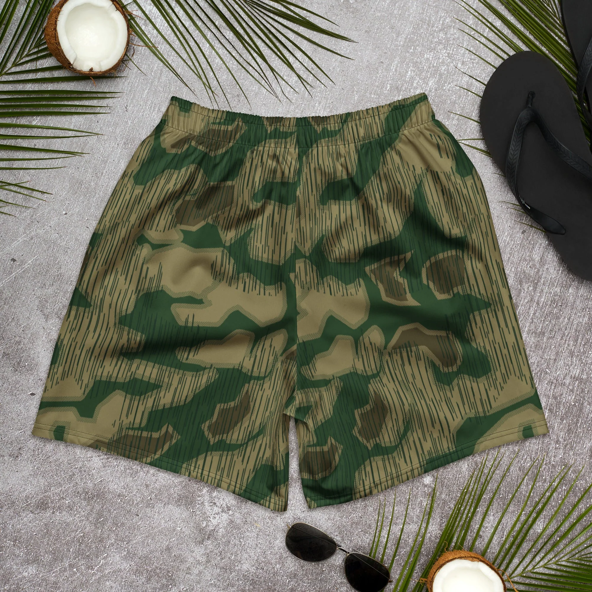 German Sumpfmuster Marsh CAMO Unisex Athletic Long Shorts - Image 5
