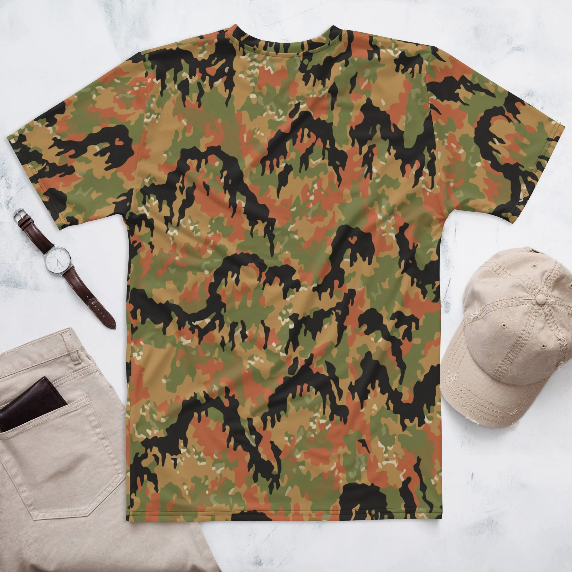 German Leibermuster Autumn CAMO Mens T-Shirt - Image 3