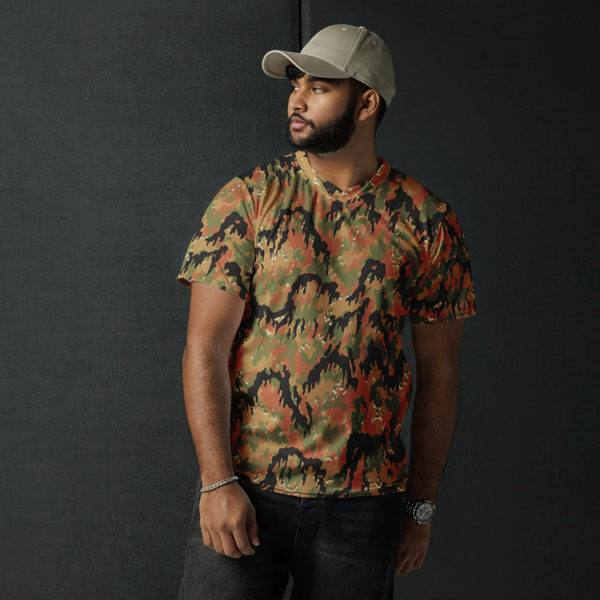 German Leibermuster Autumn CAMO Unisex Sports Jersey - Image 12