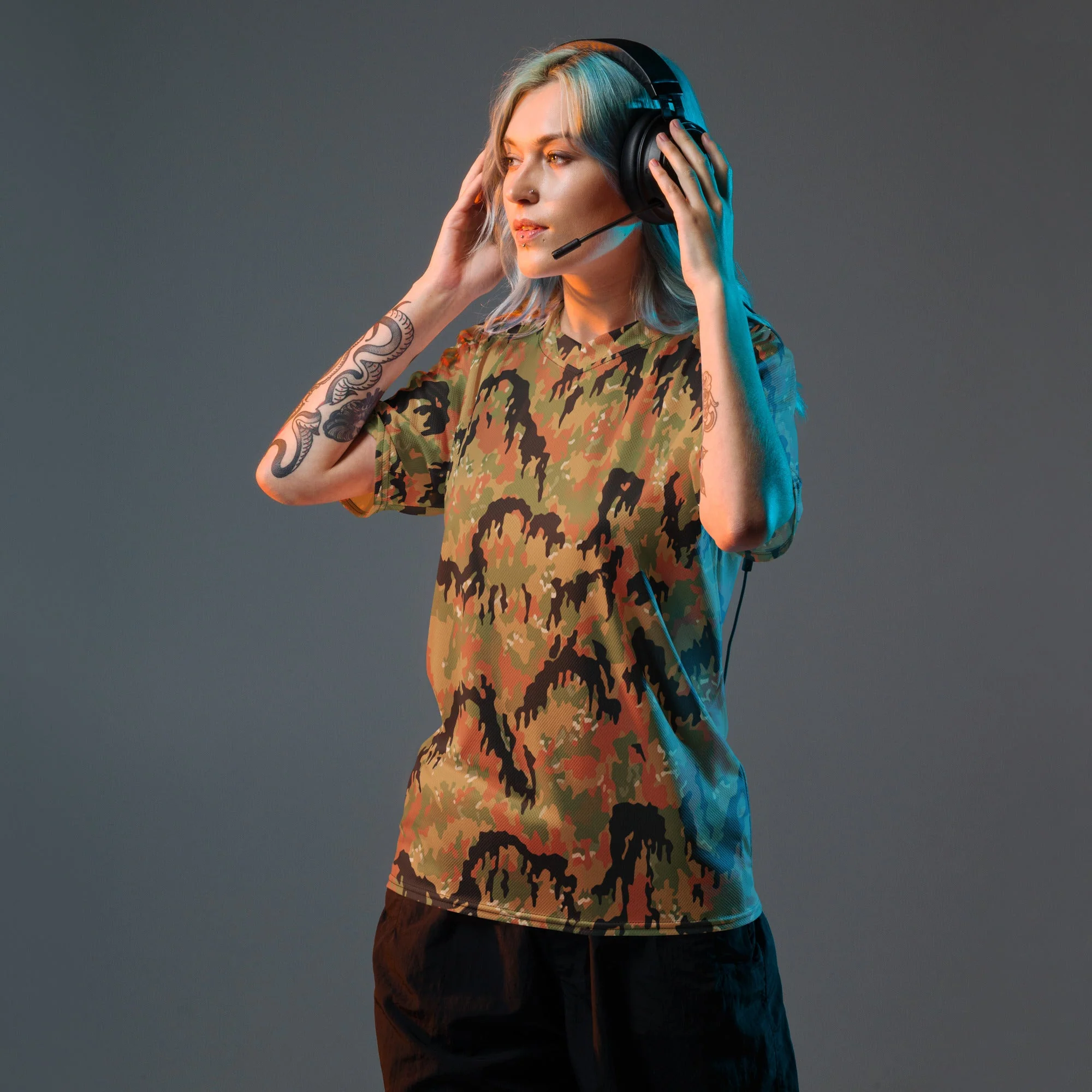 German Leibermuster Autumn CAMO Unisex Sports Jersey - Image 6