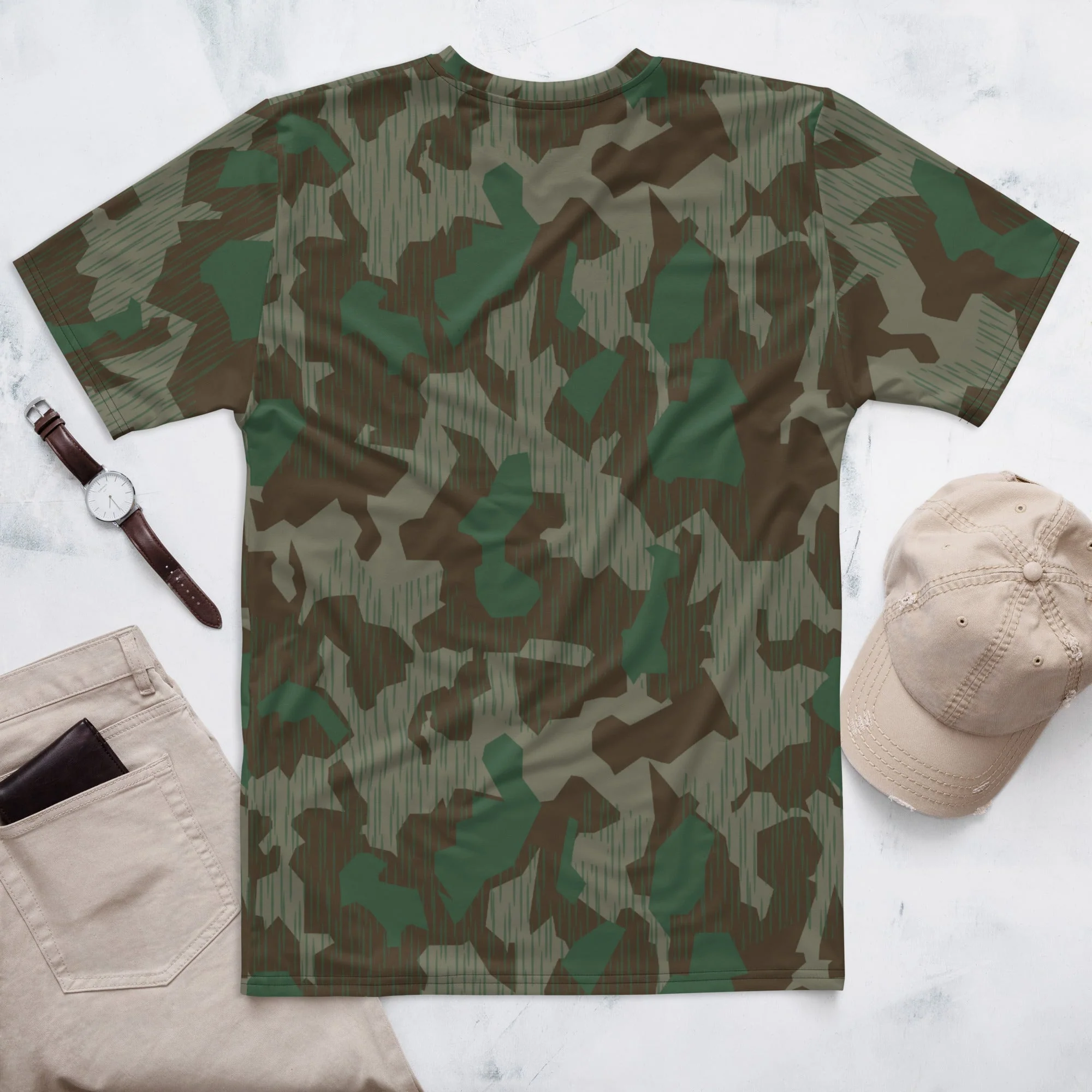 German Splittermuster 41 Luftwaffen CAMO Mens T-Shirt - Image 4