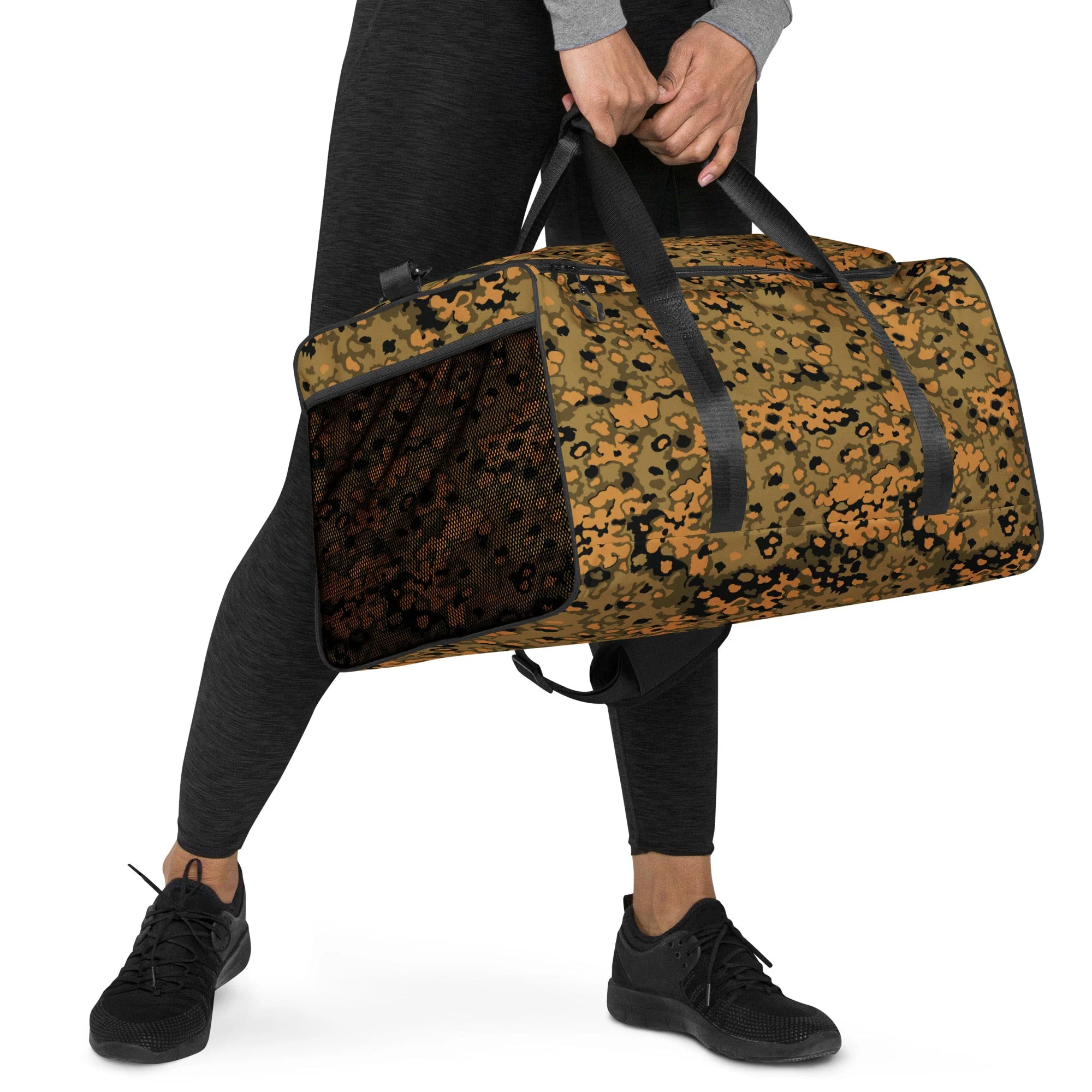 German Oak Leaf Eichenlaubmuster Autumn CAMO Duffle Bag - Image 4
