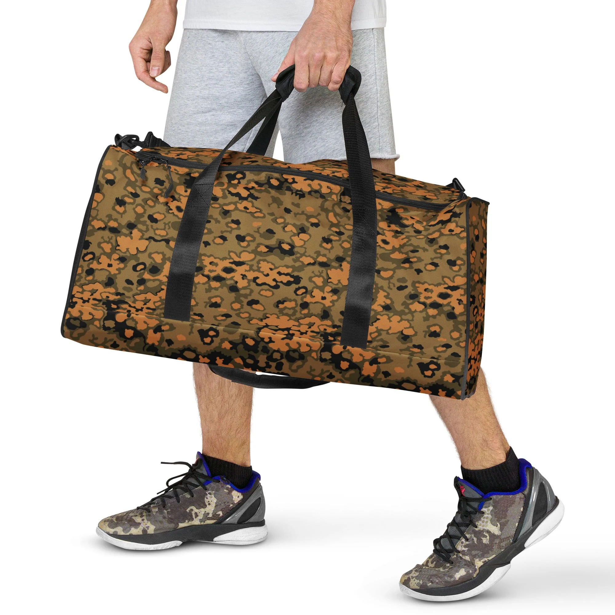 German Oak Leaf Eichenlaubmuster Autumn CAMO Duffle Bag - Image 6