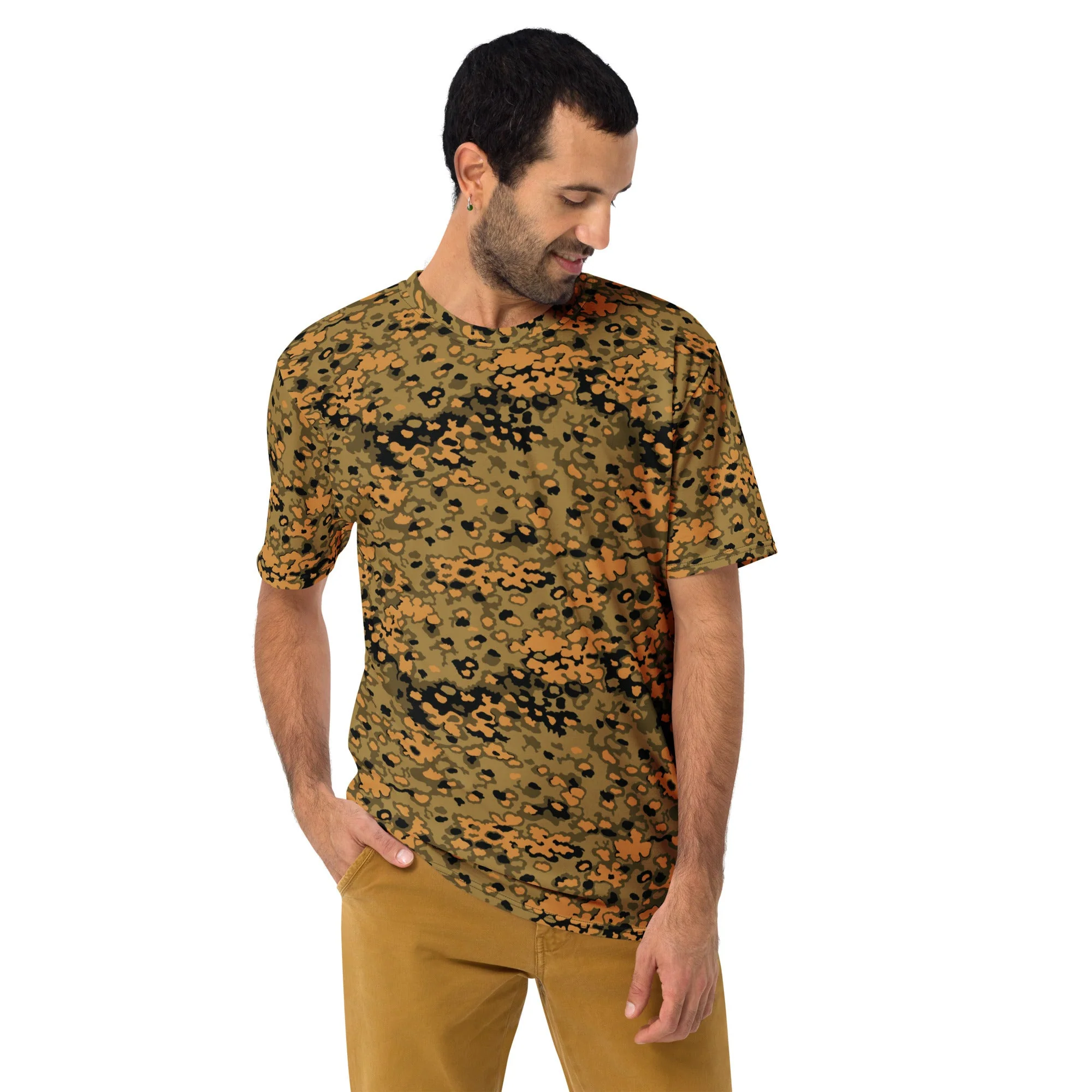 German Oak Leaf Eichenlaubmuster Autumn CAMO Mens T-Shirt - Image 3